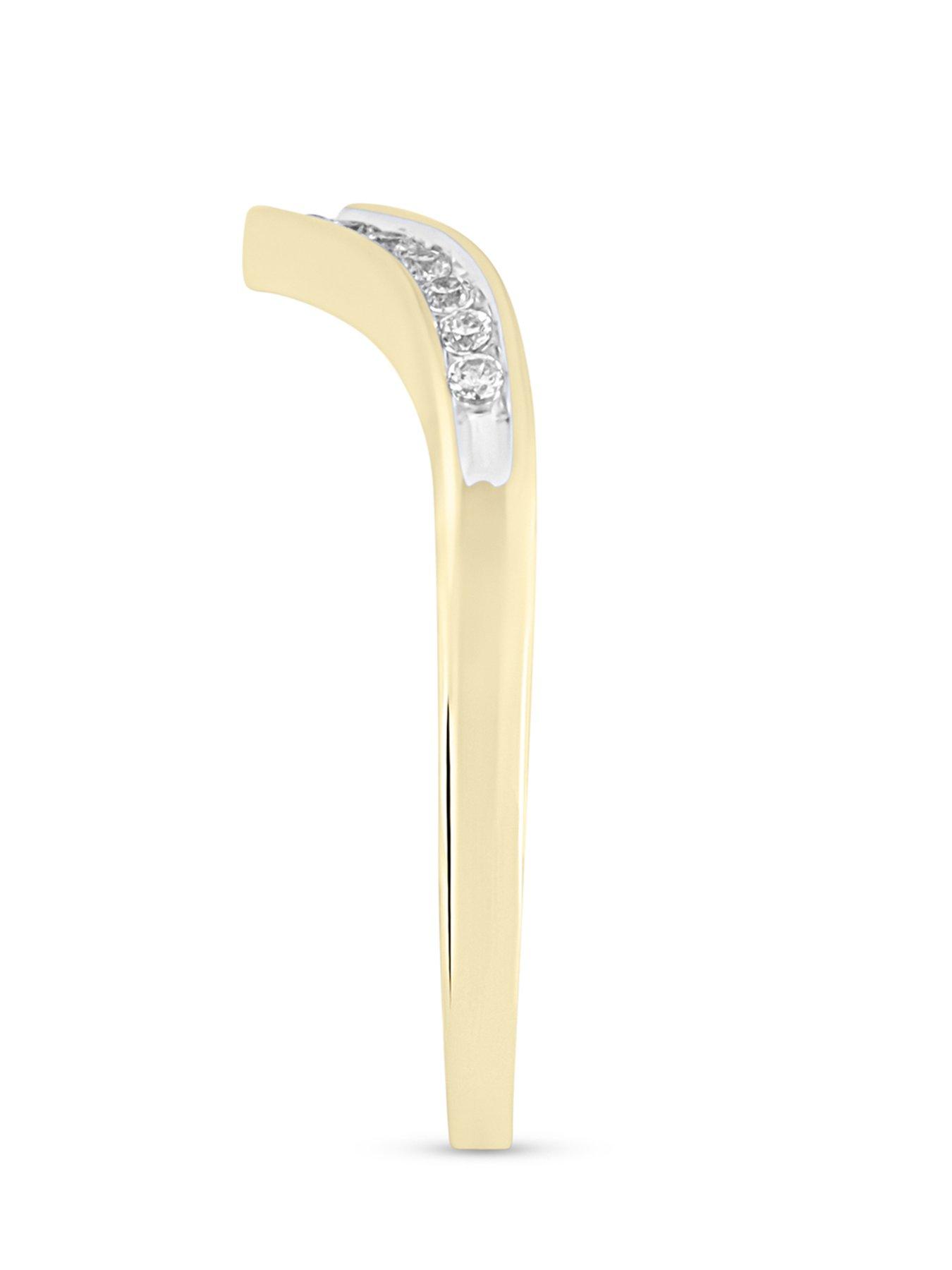 Image 3 of 5 of Love DIAMOND Natural Diamond Wishbone Eternity Ring