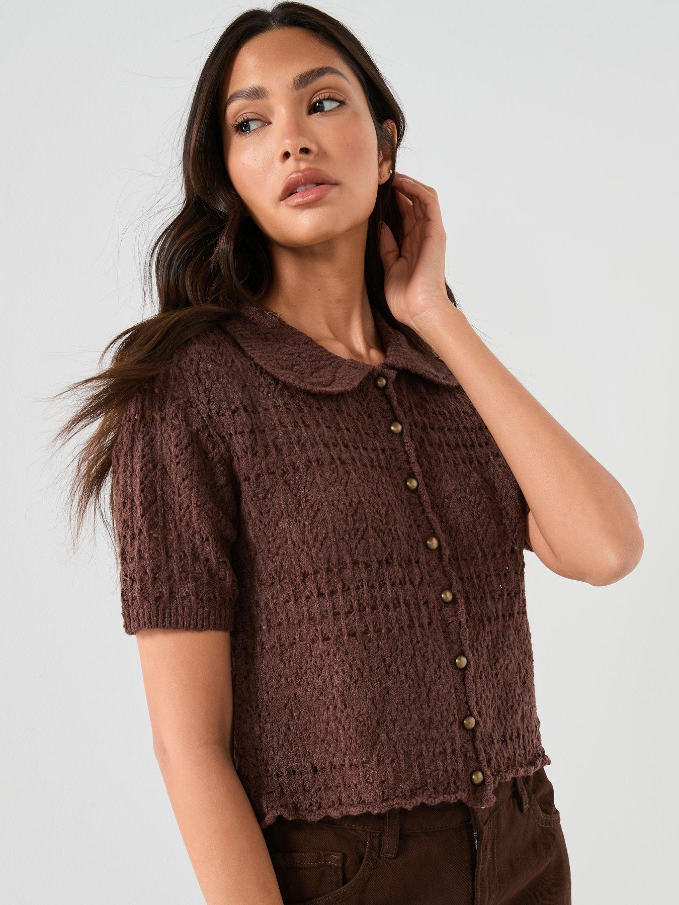 FREE PEOPLE Daylight Cardigan - Brown