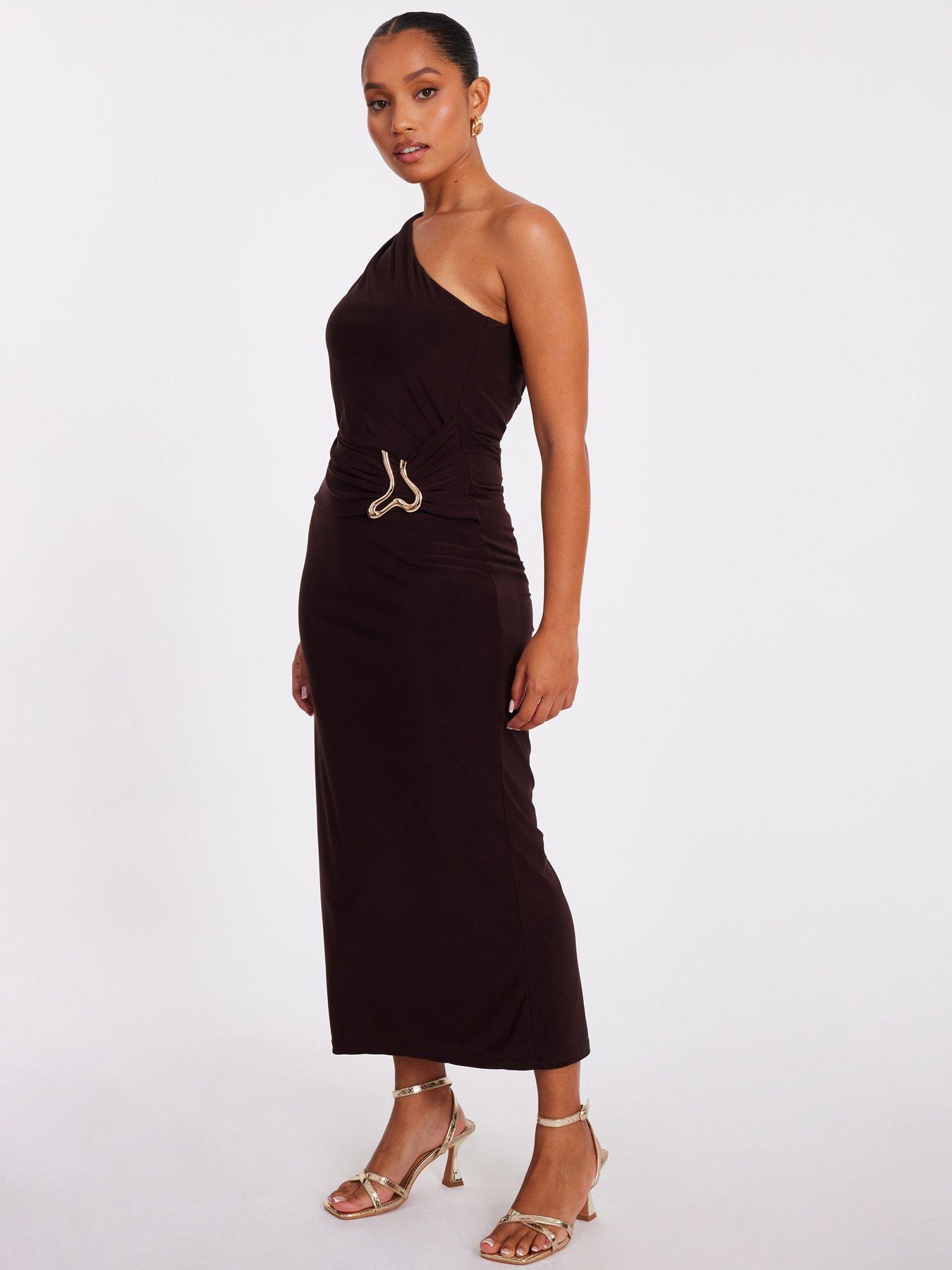 quiz ruched dress Quiz Women's Ity Ruched Detail Midi Dress