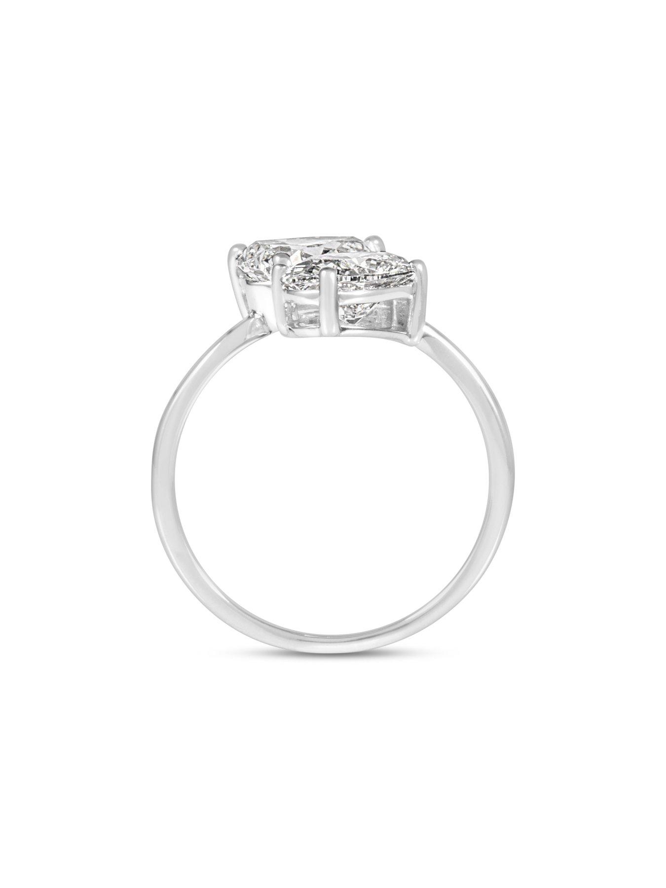 Image 2 of 5 of Love DIAMOND Mixed Shape Me &amp; You Diamond Ring Oval &amp; Pear Cuts Lab Grown