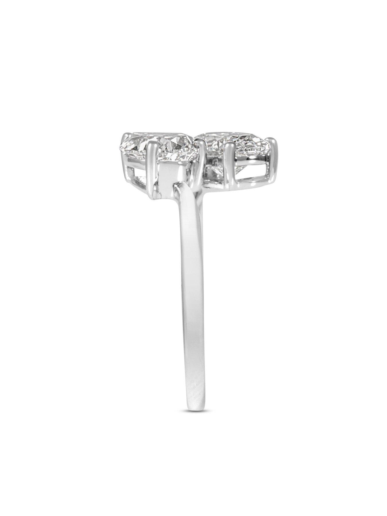 Image 3 of 5 of Love DIAMOND Mixed Shape Me &amp; You Diamond Ring Oval &amp; Pear Cuts Lab Grown