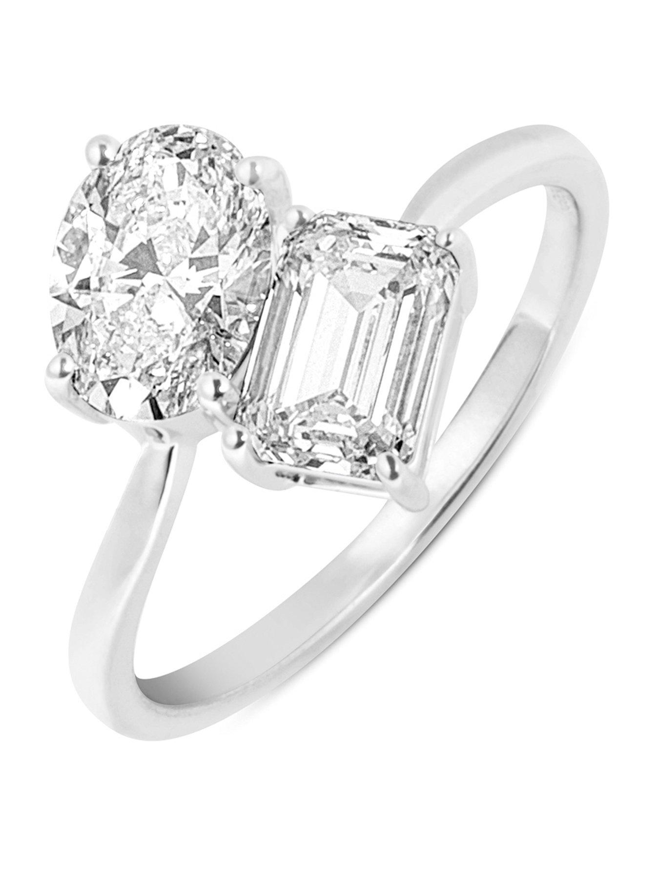 Love DIAMOND Me And You' Mixed Shaped Ring - One Colour