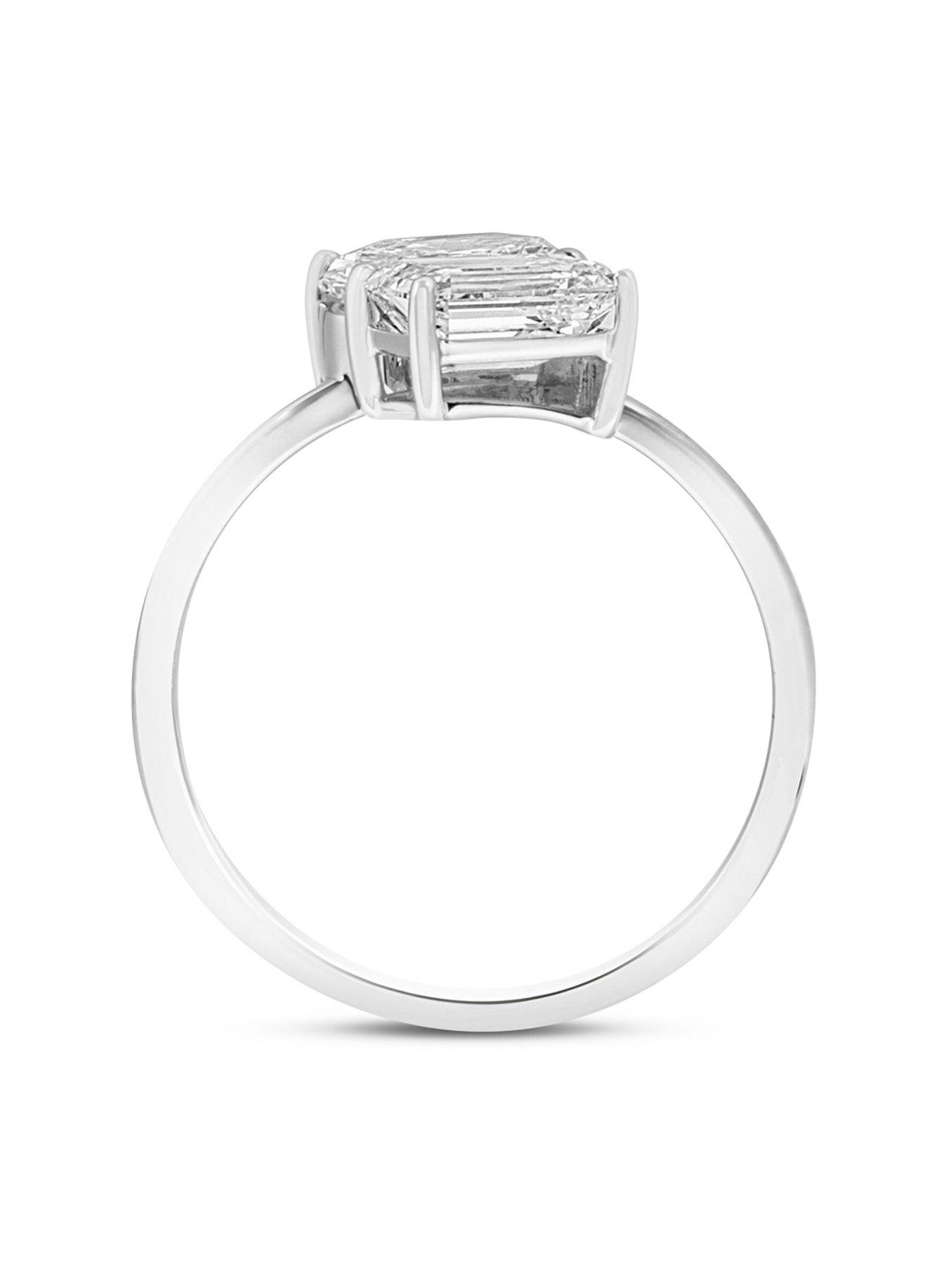 Image 2 of 5 of Love DIAMOND Me And You' Mixed Shaped Ring - One Colour