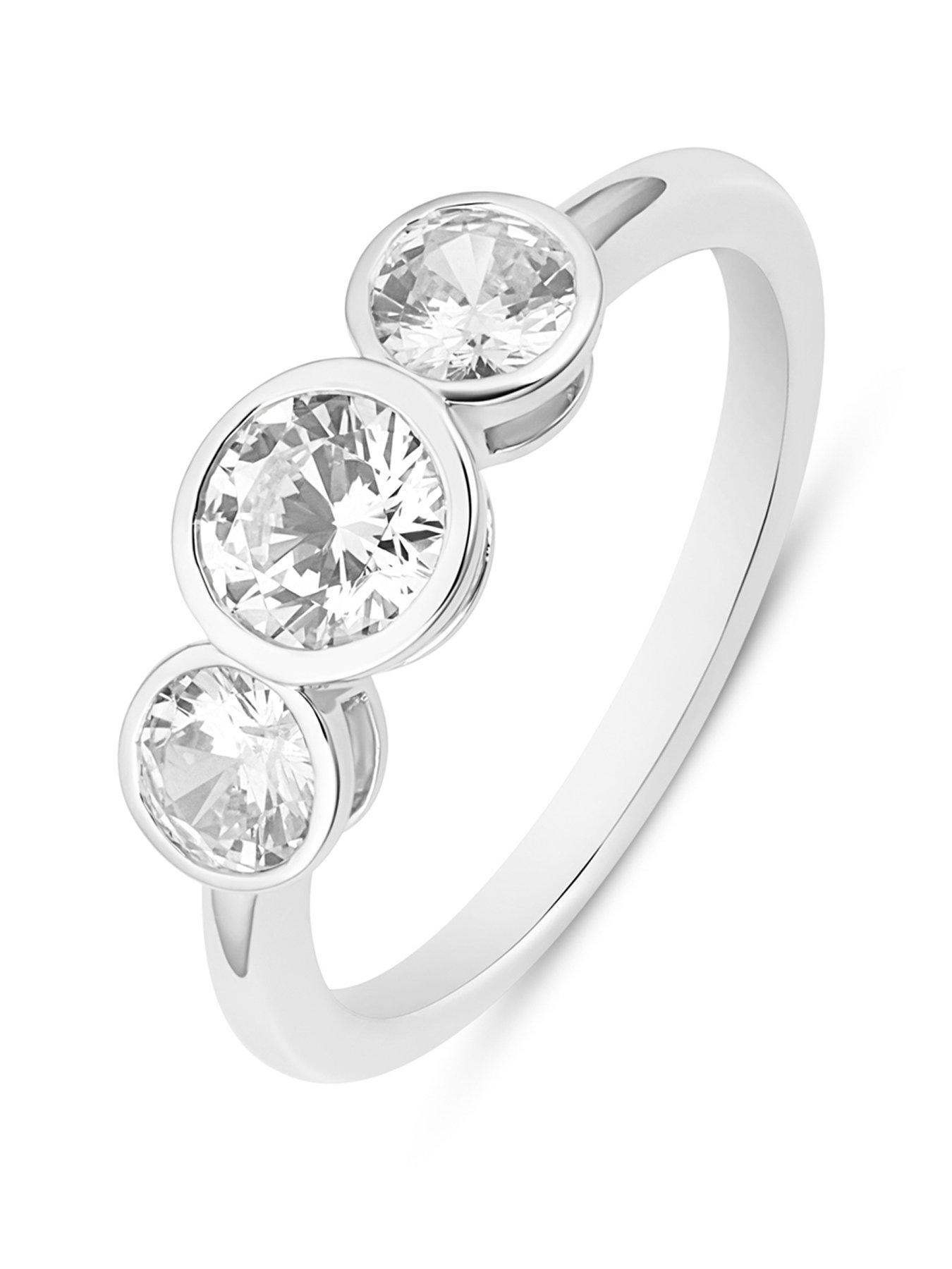 Love DIAMOND 1.00ct Diamond Trilogy Ring Lab Grown