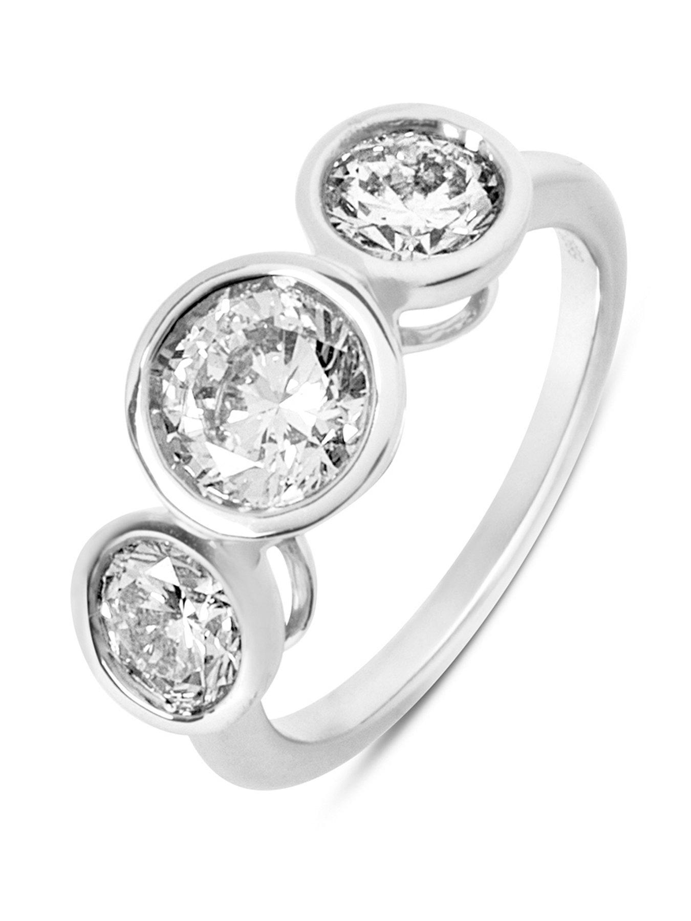 Love DIAMOND 2.00ct Diamond Trilogy Ring Lab Grown