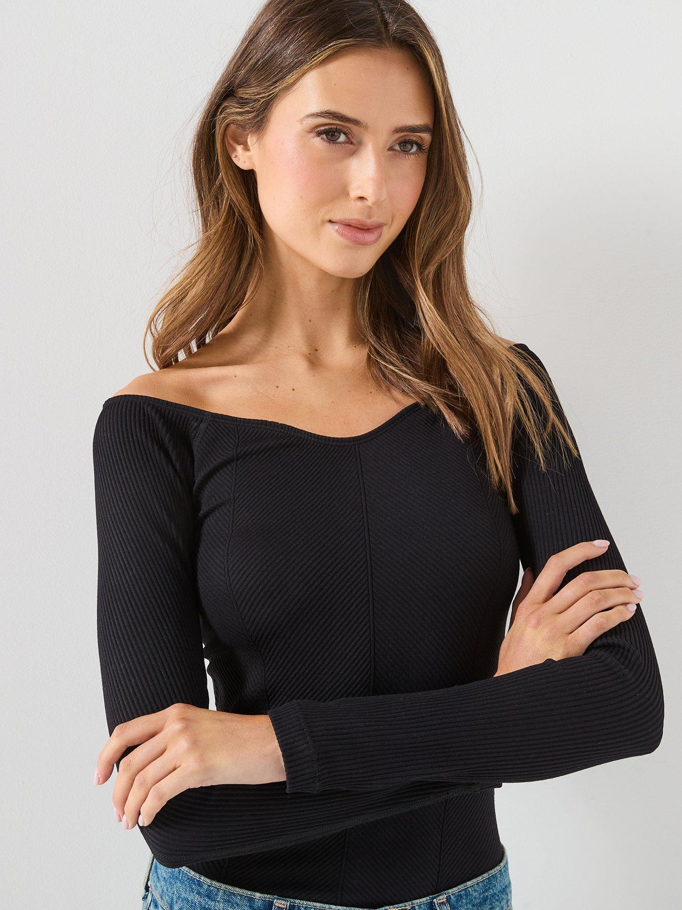 Image 4 of 6 of FREE PEOPLE Sleek Rib Layering Top - Black