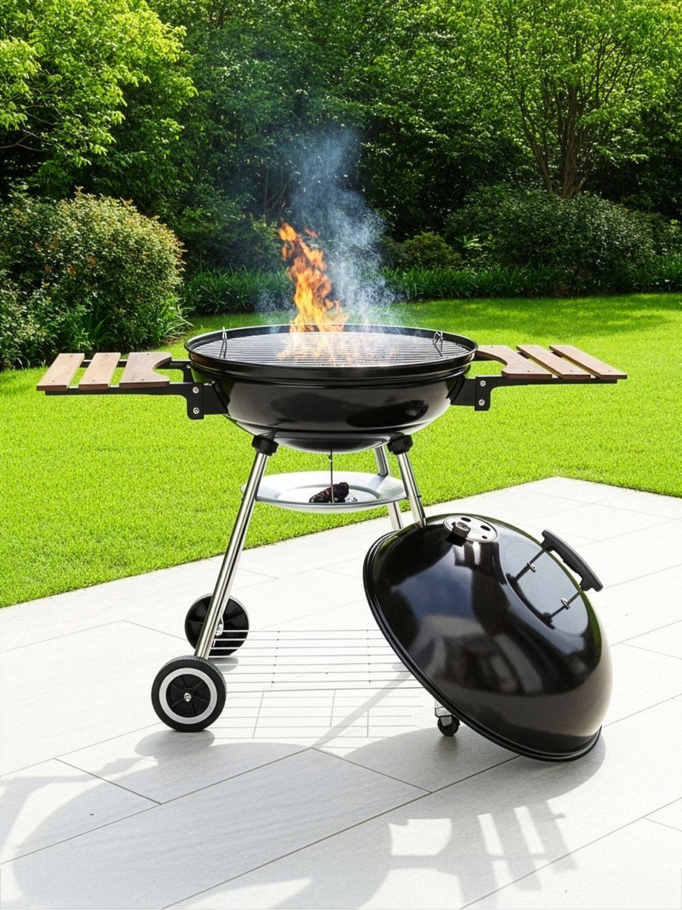 Image 1 of 5 of The Very Collection Kettle BBQ With Side Tables