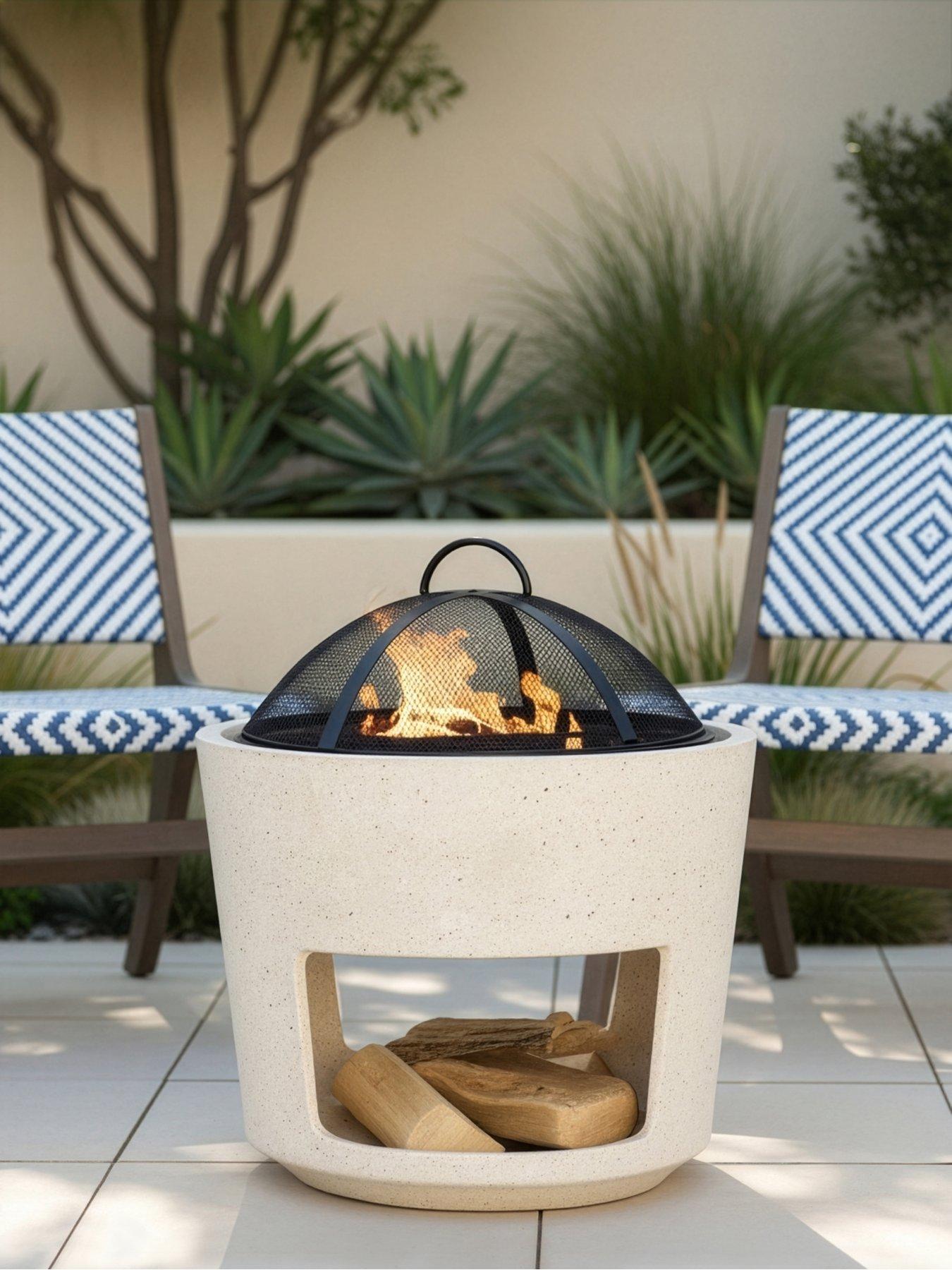 Image 1 of 5 of The Very Collection MGO Fire Pit  With Wood Store