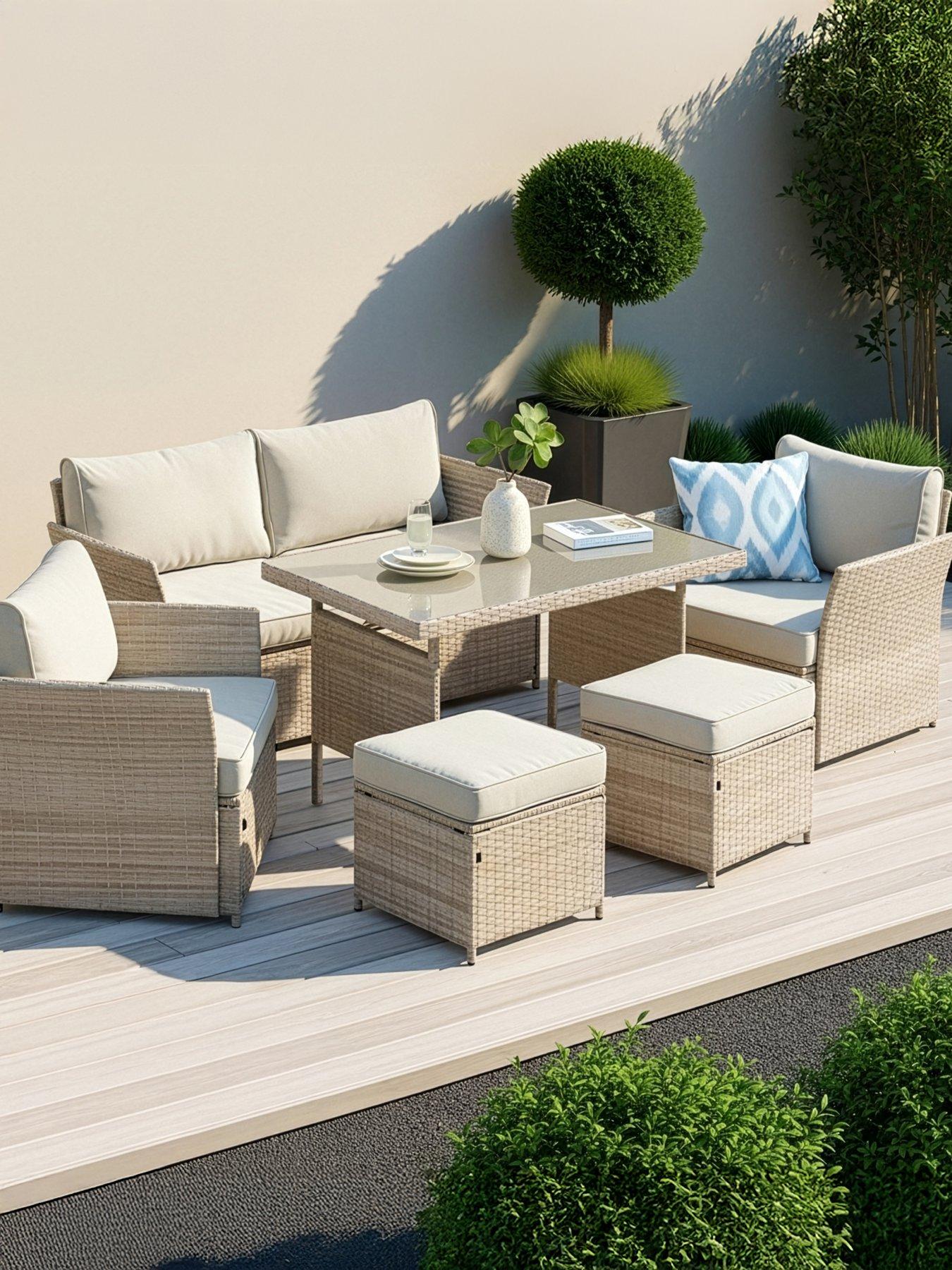 Image 1 of 6 of The Very Collection Calgary Casual Outdoor&nbsp;Dining Set