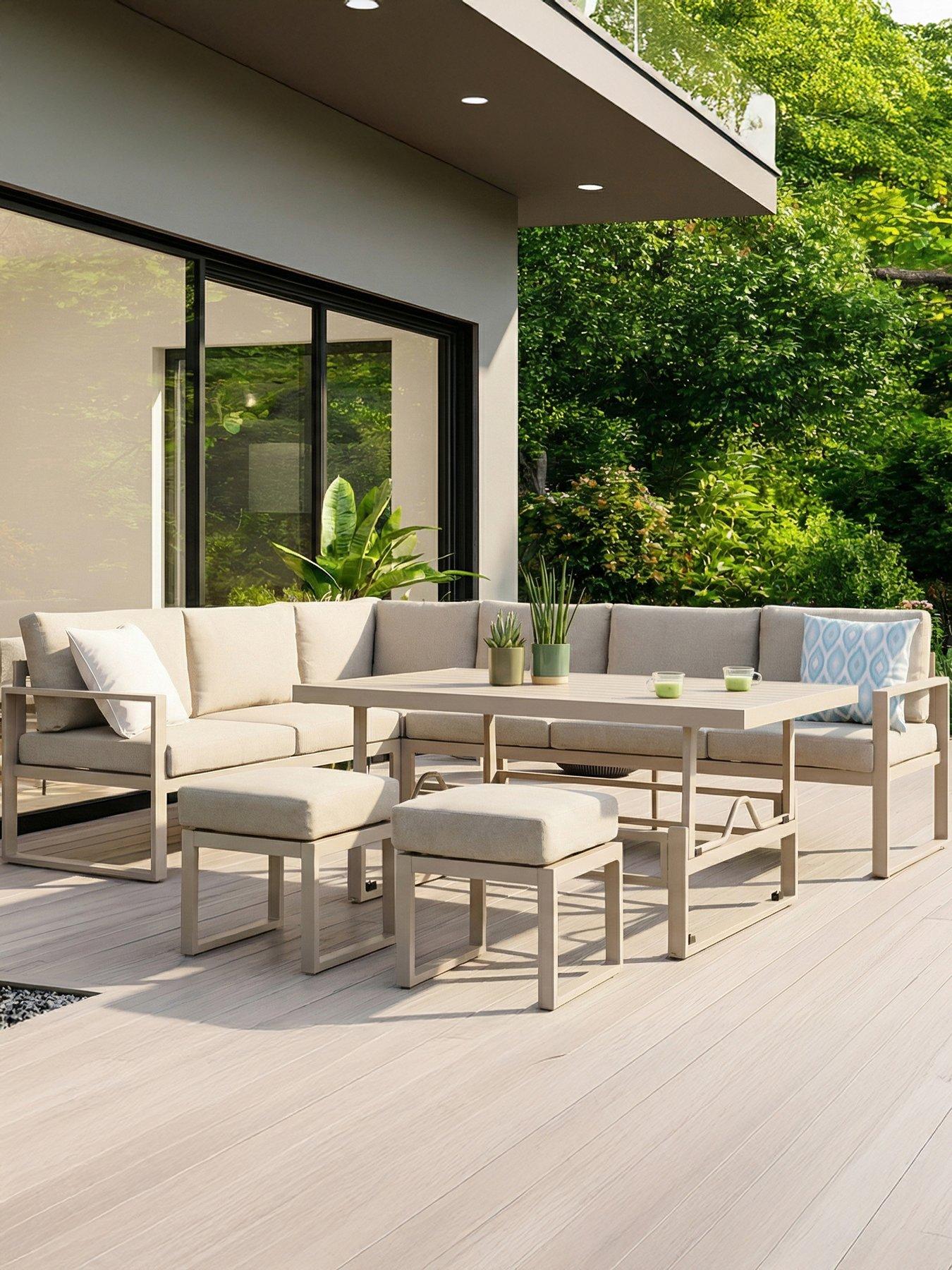The Very Collection Pensacola Corner Sofa Outdoor Dining With Lift-Up Table