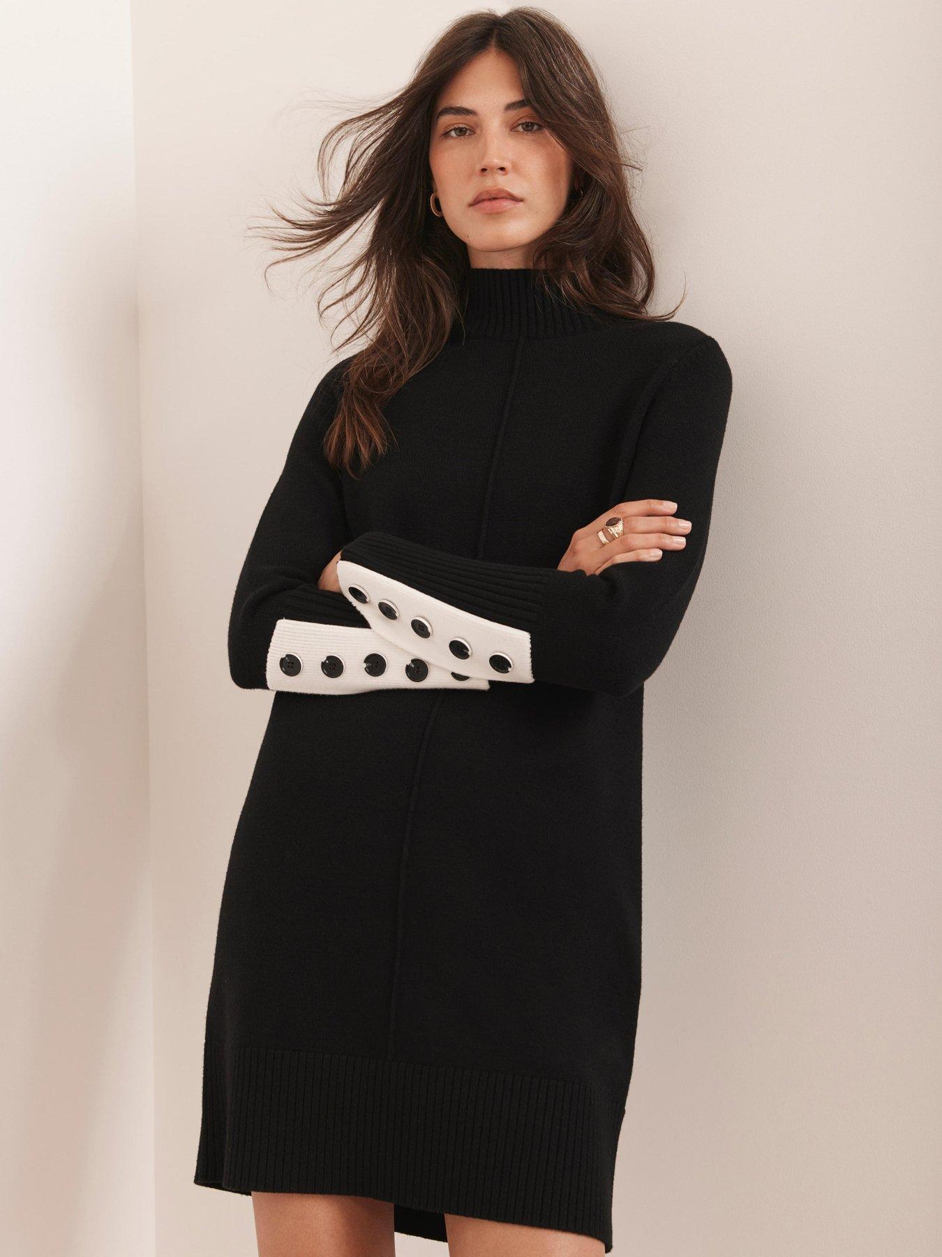midi knitted dress Keilani High Neck Open Knit Midi Dress main image 0