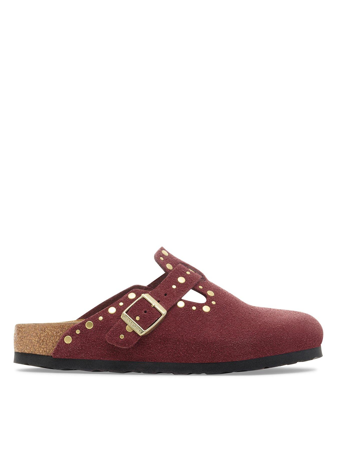 Image 2 of 3 of Birkenstock Boston Rivet Suede Leather Clog - Zinfandel