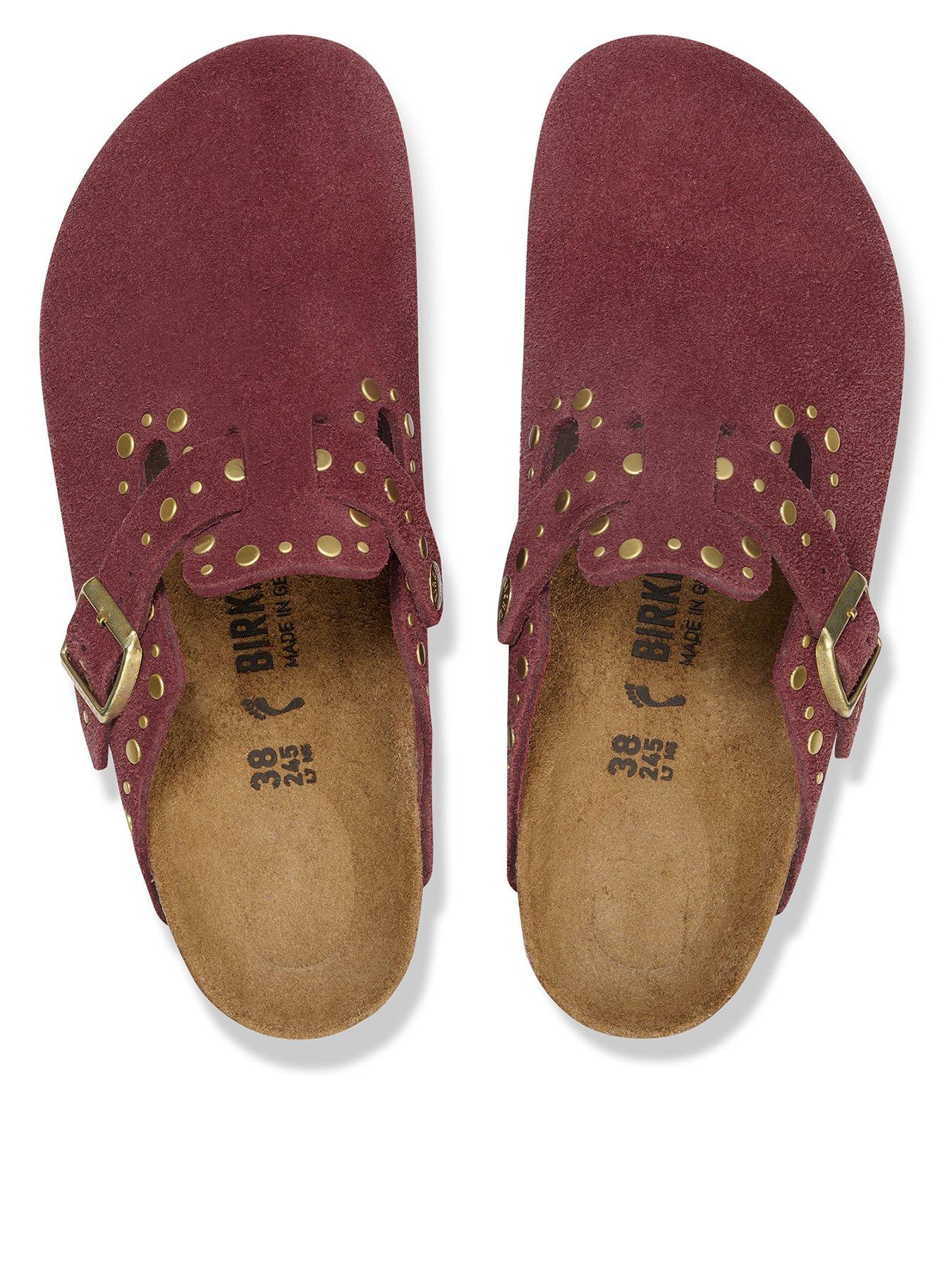 Image 3 of 3 of Birkenstock Boston Rivet Suede Leather Clog - Zinfandel
