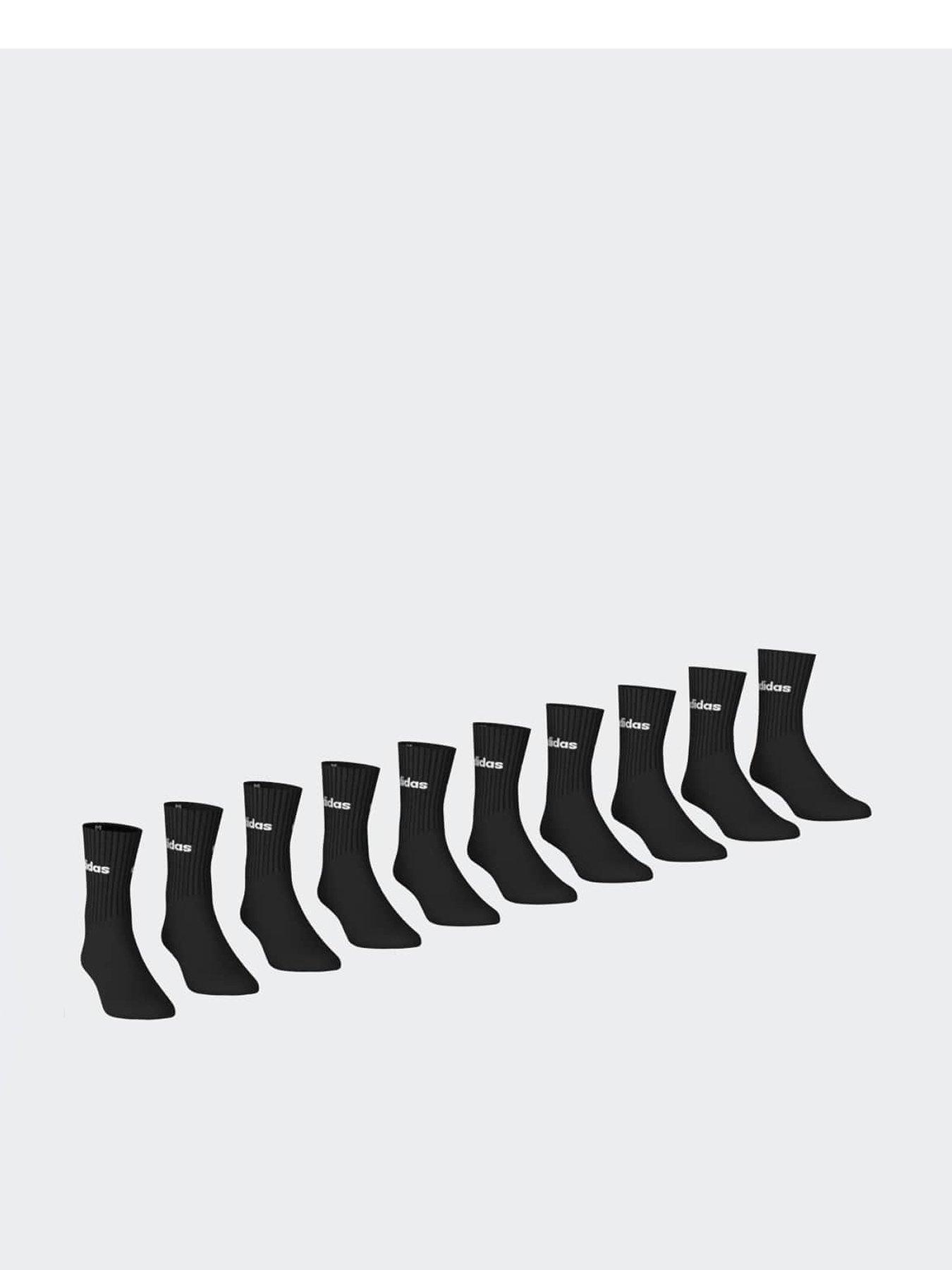 Adidas Sportswear Linear Cushioned Crew Sock 10 Pair Pack - Black