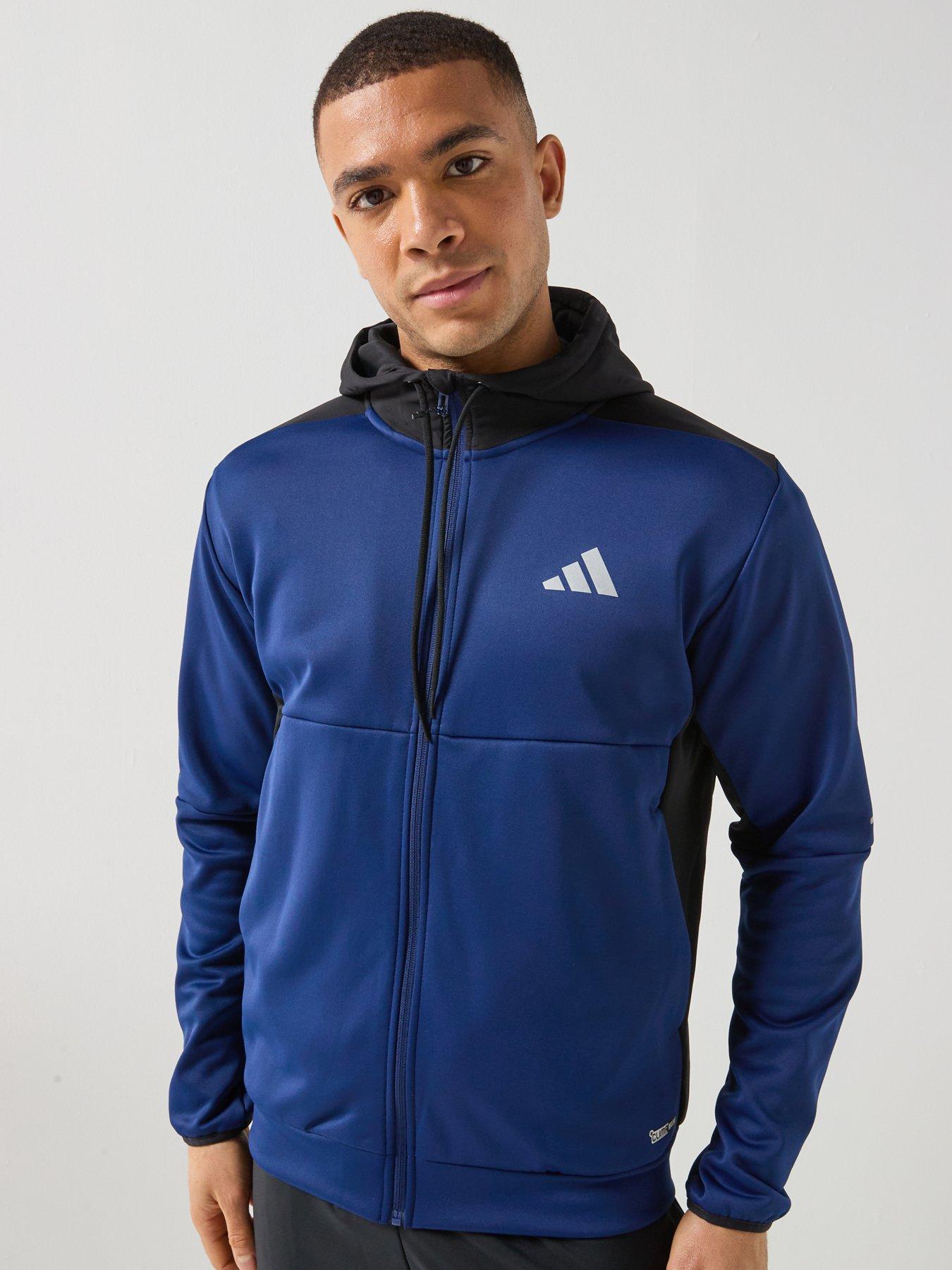 adidas Sportswear Mens Hooded Tracksuit Top - Blue