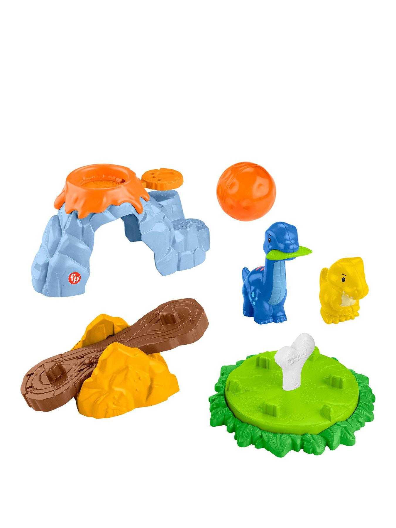 Fisher-Price Little People Spin  &  Play Dinosaur Playground Toddler Playset, 6 Pieces