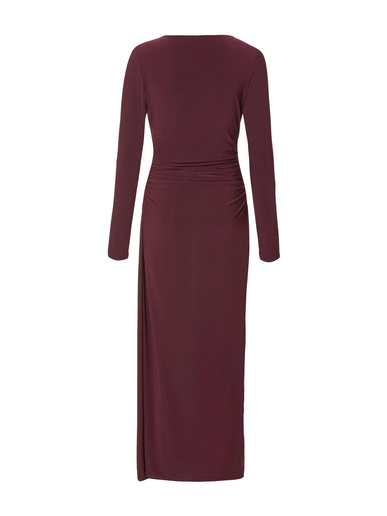 Image 5 of 6 of Quiz Plum Buckle Midaxi Dress
