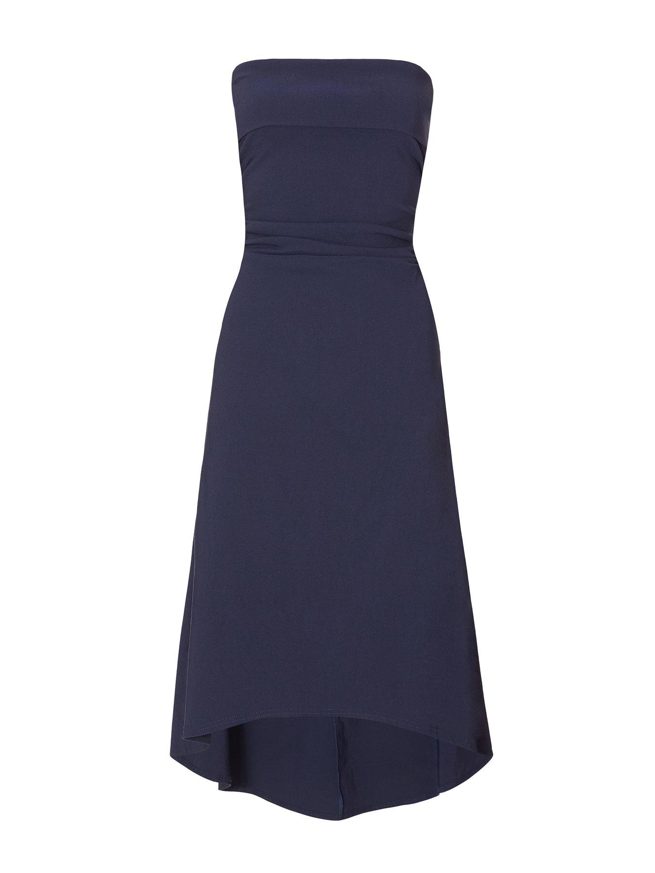 Image 4 of 6 of Quiz Navy Bandeau Midi Dress