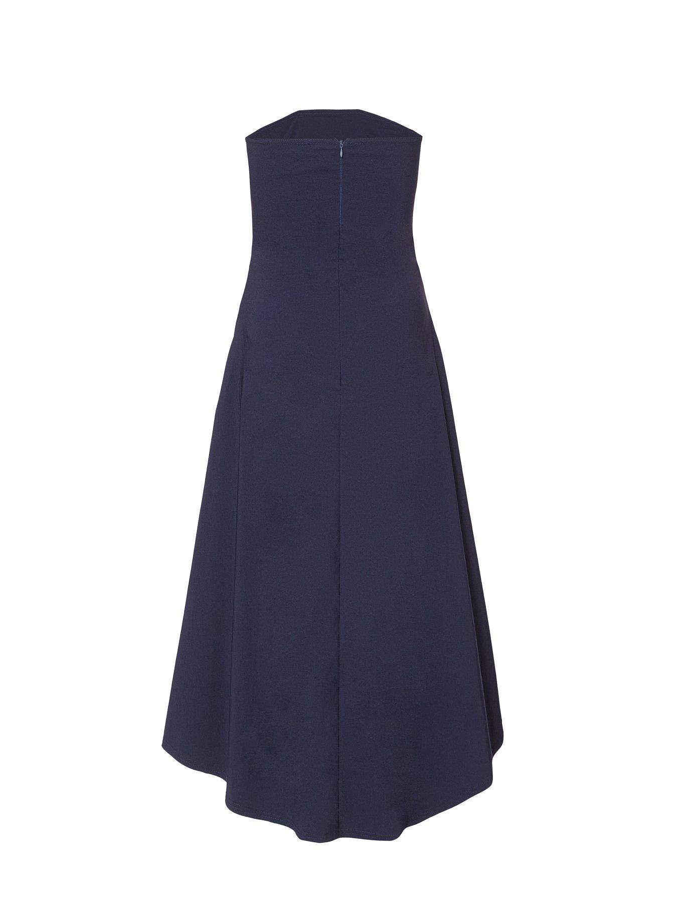 Image 5 of 6 of Quiz Navy Bandeau Midi Dress