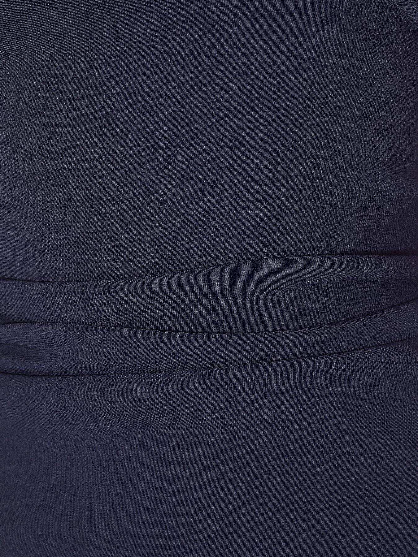 Image 6 of 6 of Quiz Navy Bandeau Midi Dress