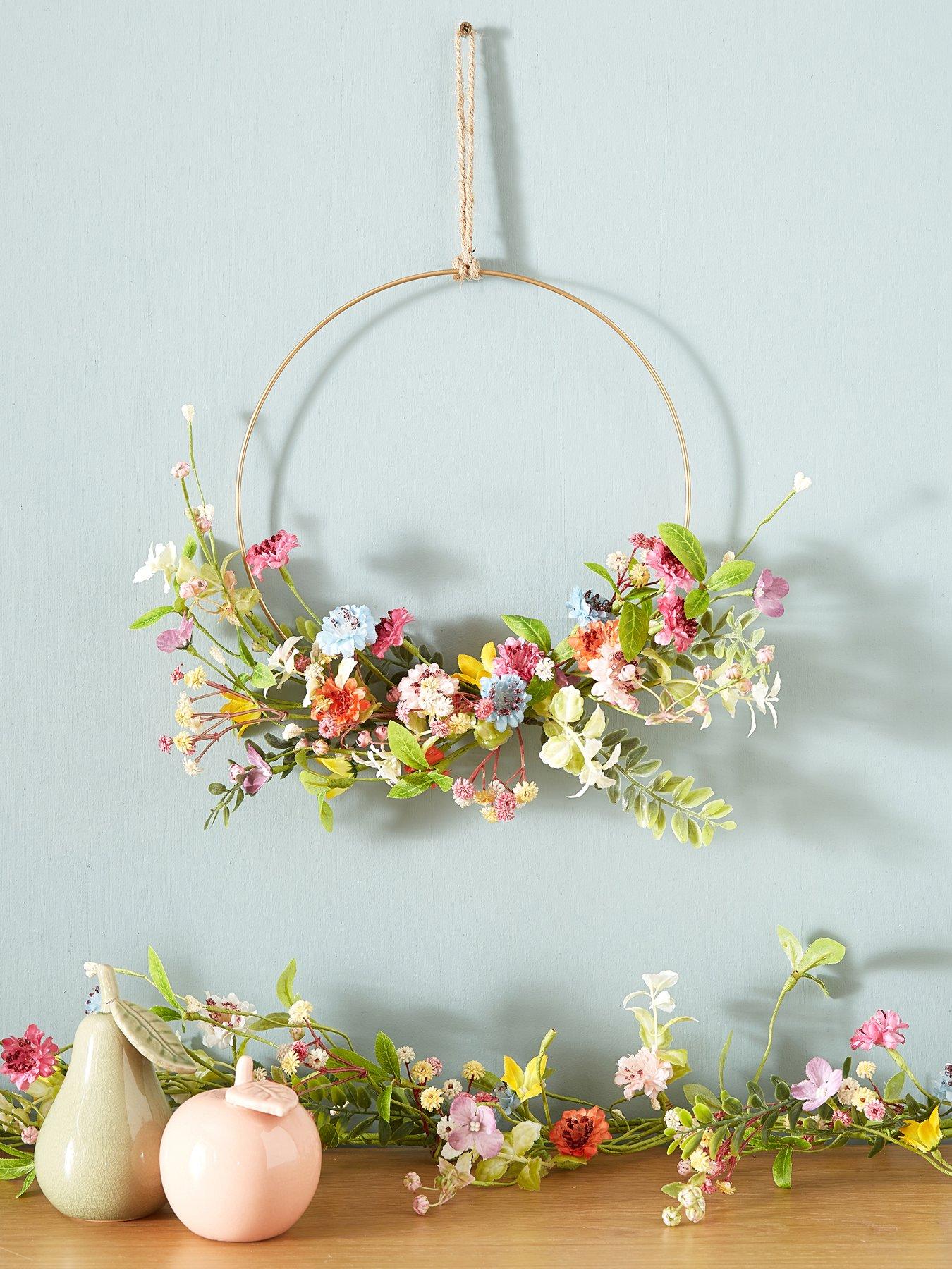 Image 1 of 6 of The Very Collection Meadow Flowers Wreath&nbsp;- 30cm