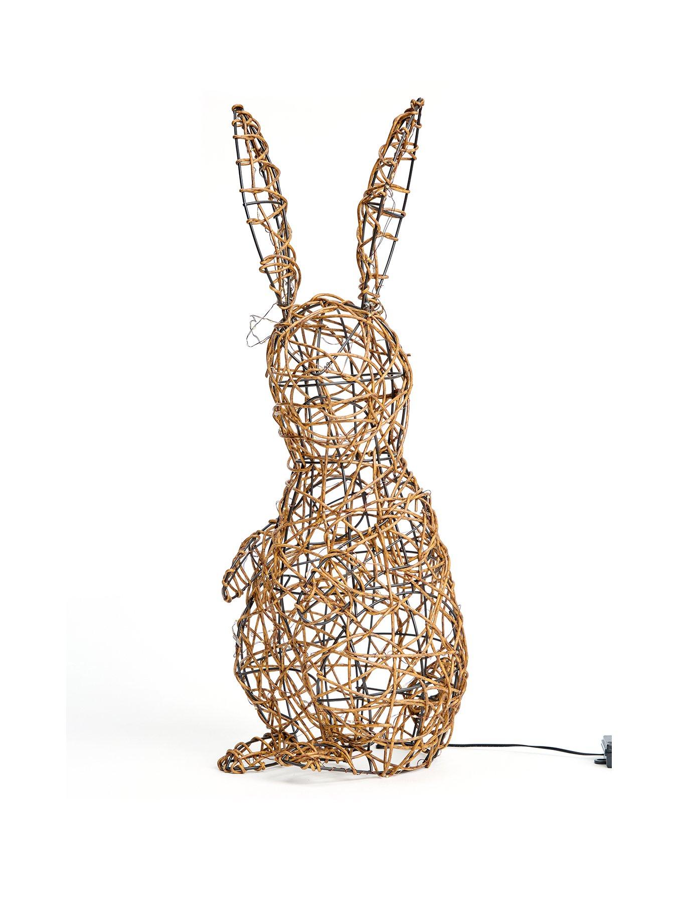 Image 2 of 5 of The Very Collection 75L Outdoor LED Light With Rattan Bunny