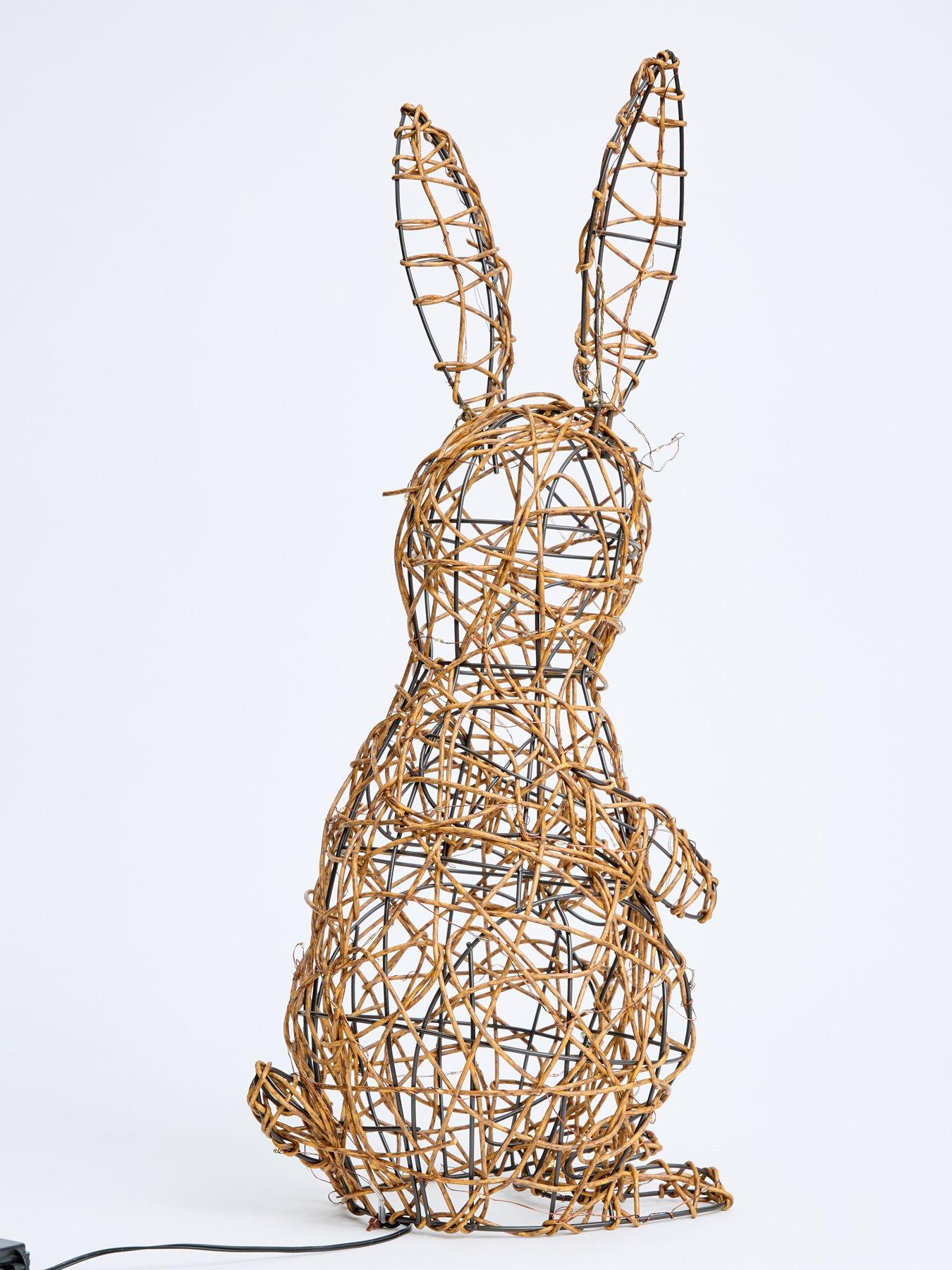 Image 3 of 5 of The Very Collection 75L Outdoor LED Light With Rattan Bunny
