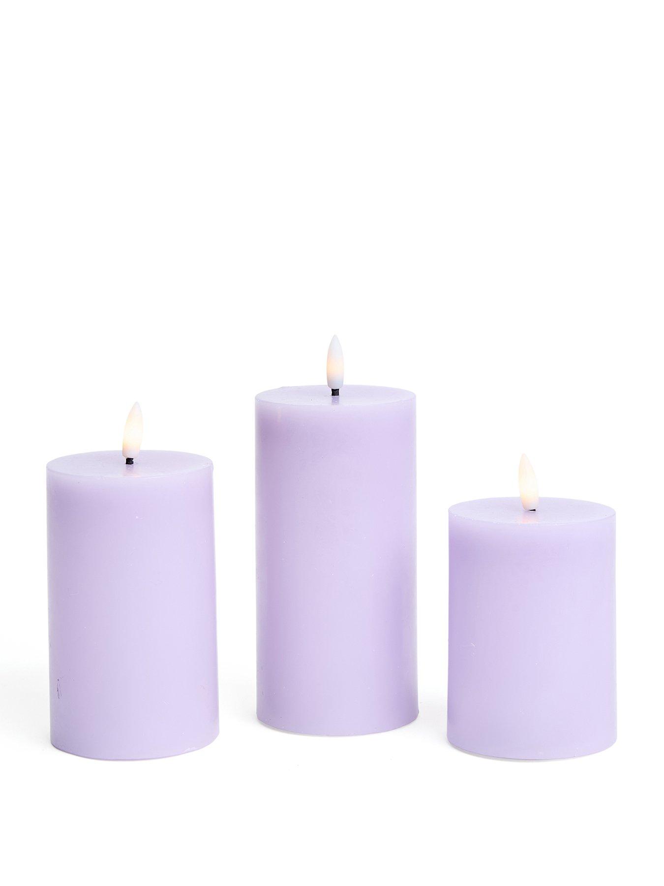 Image 2 of 4 of The Very Collection Set of&nbsp;3 LED&nbsp;Candles&nbsp;- Lilac