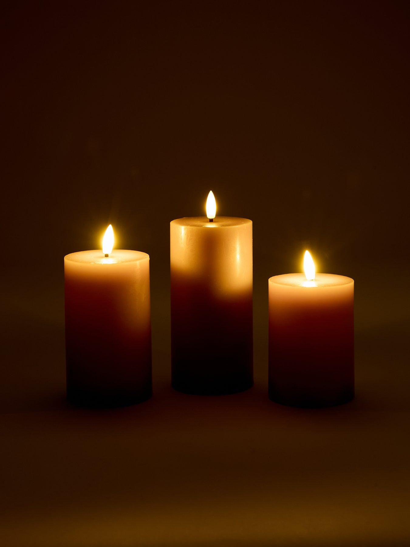 Image 4 of 4 of The Very Collection Set of&nbsp;3 LED&nbsp;Candles&nbsp;- Lilac