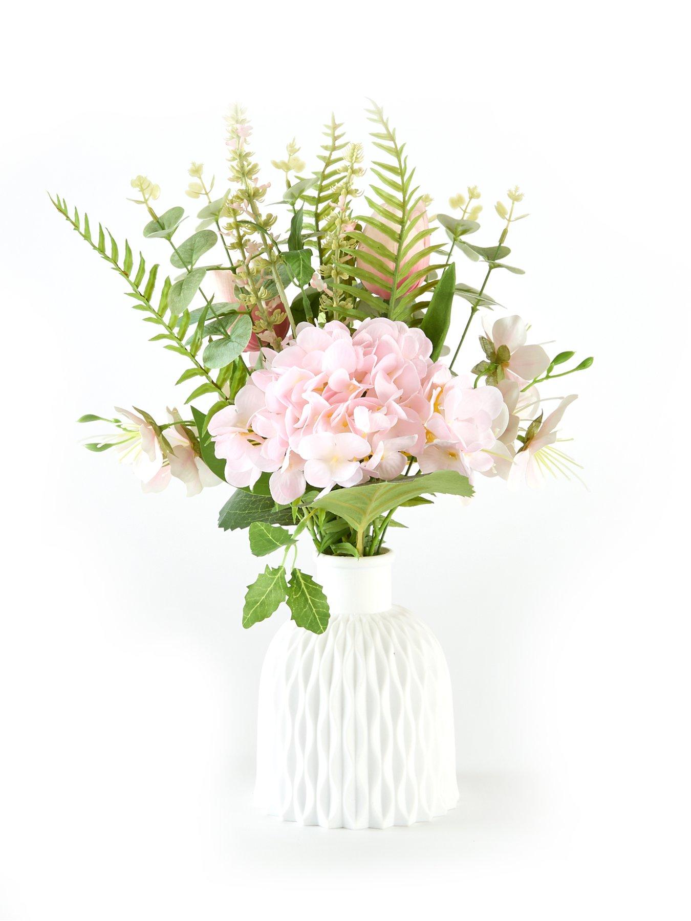 Image 3 of 7 of The Very Collection Faux Hydrangea and Tulips in Pot