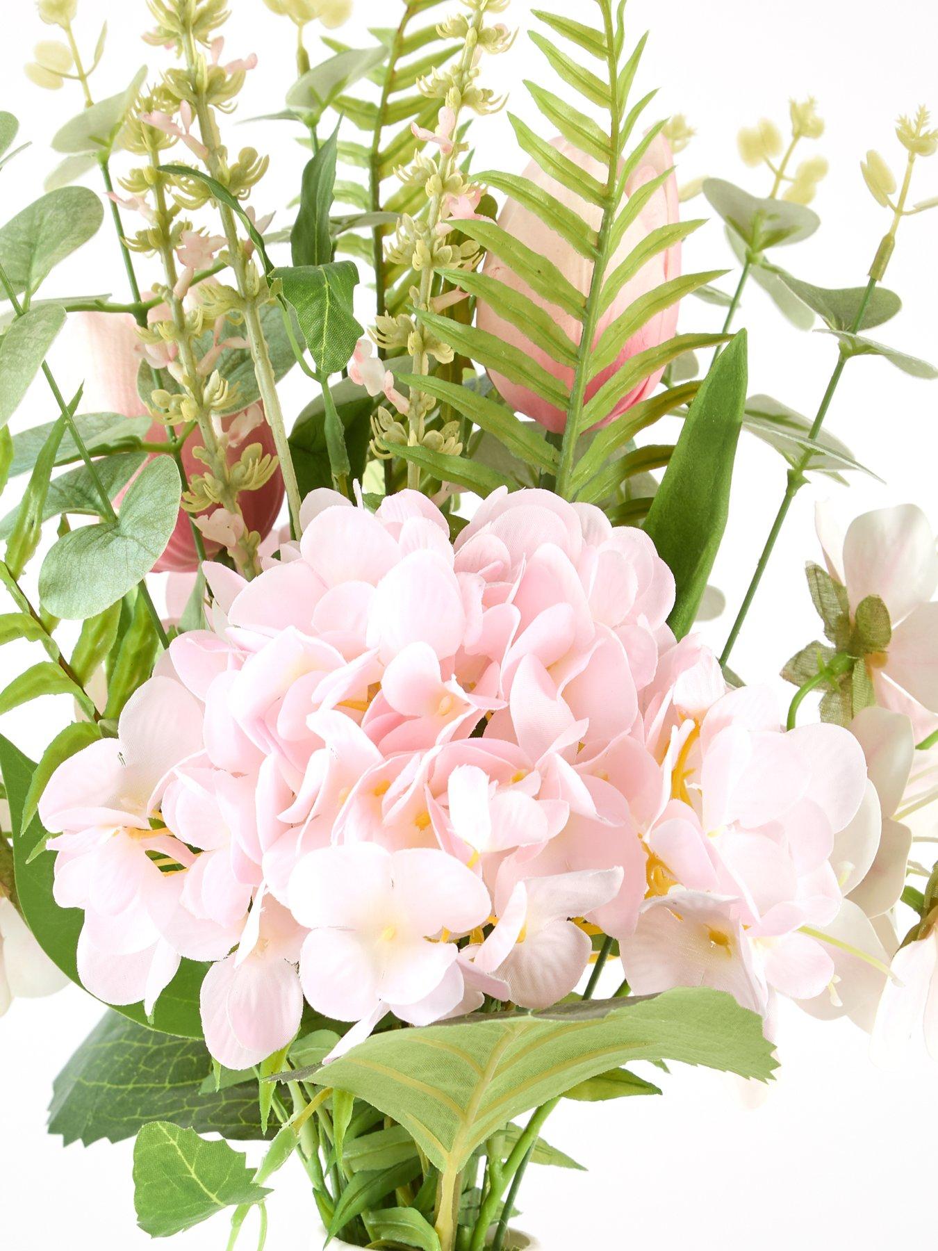 Image 4 of 7 of The Very Collection Faux Hydrangea and Tulips in Pot