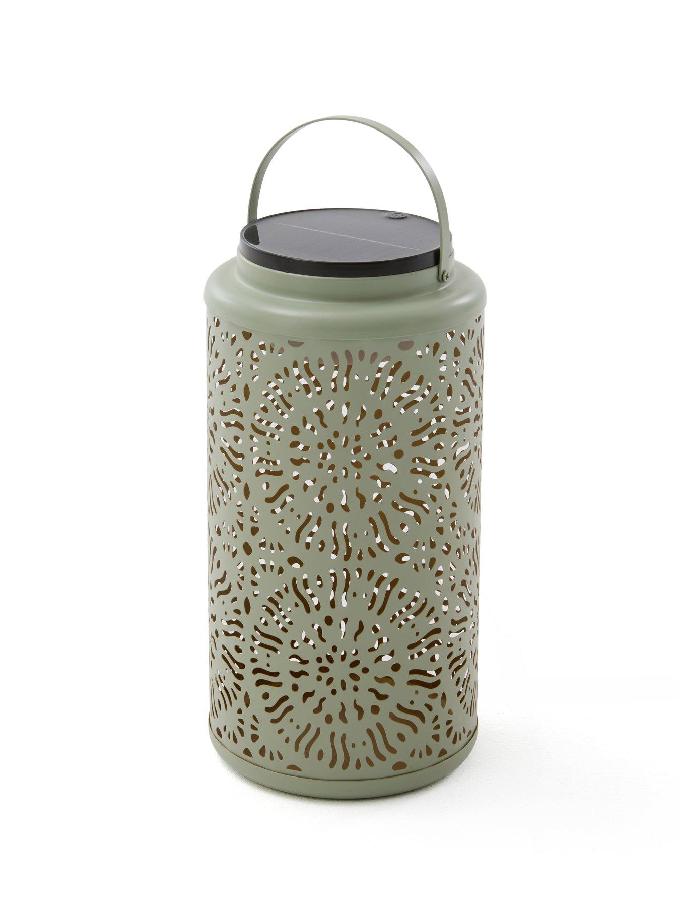 Image 3 of 5 of The Very Collection 32cm Mesh Solar Lantern with USB Charge - Green