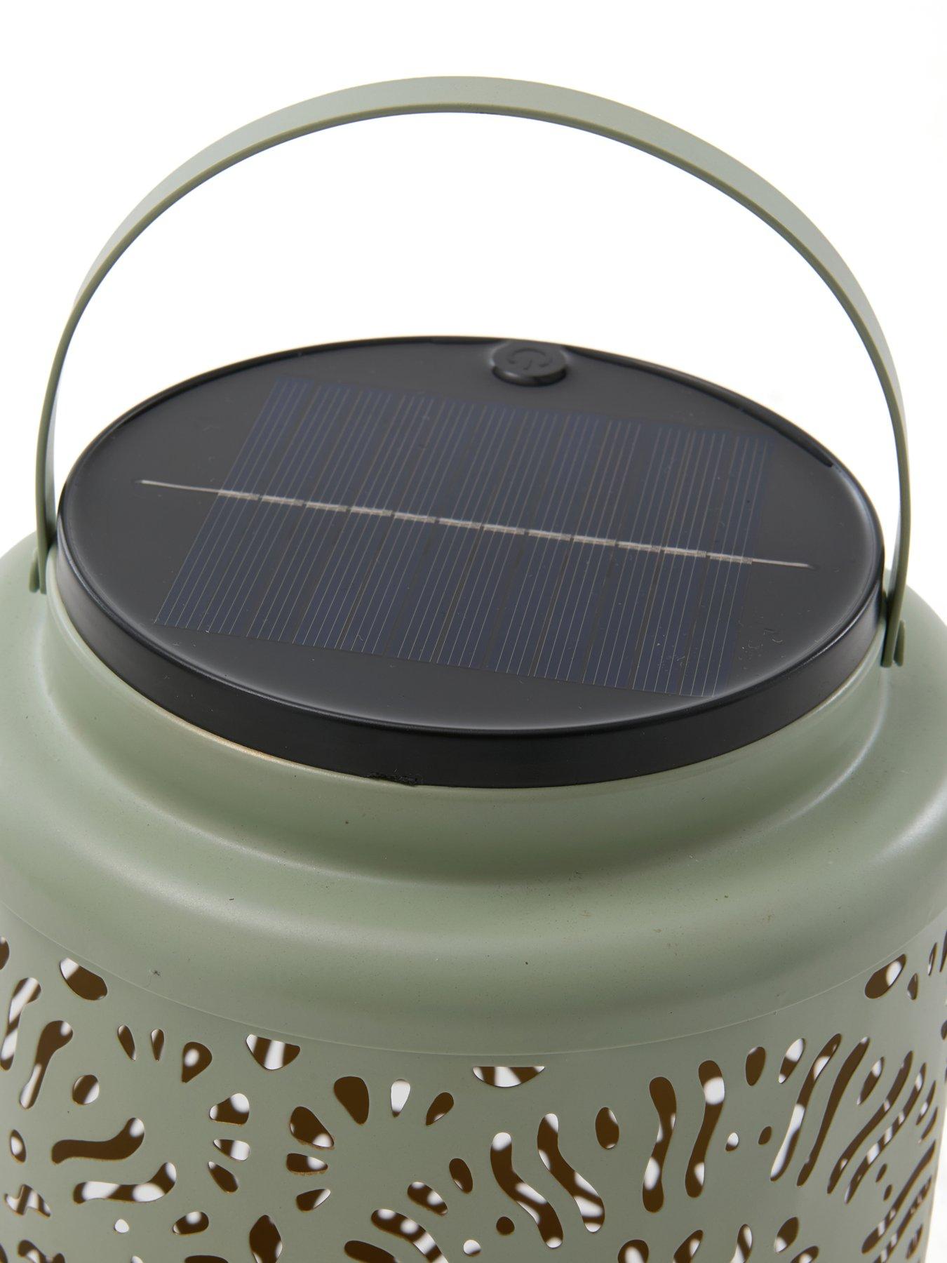 Image 5 of 5 of The Very Collection 32cm Mesh Solar Lantern with USB Charge - Green