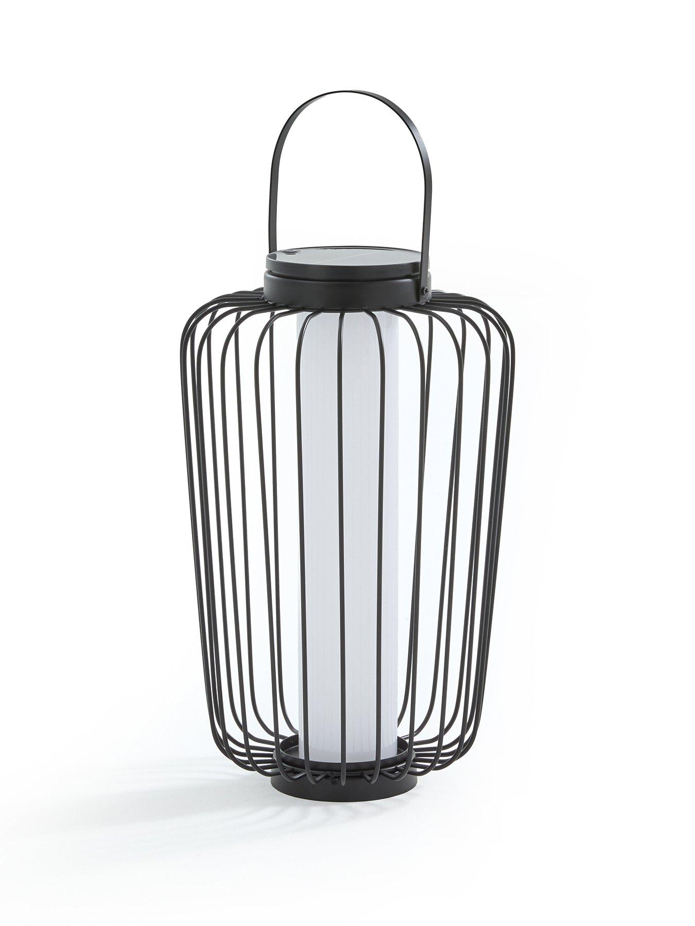 Image 2 of 6 of The Very Collection 40cm Cage Solar Lantern with USB Charge&nbsp;- Black