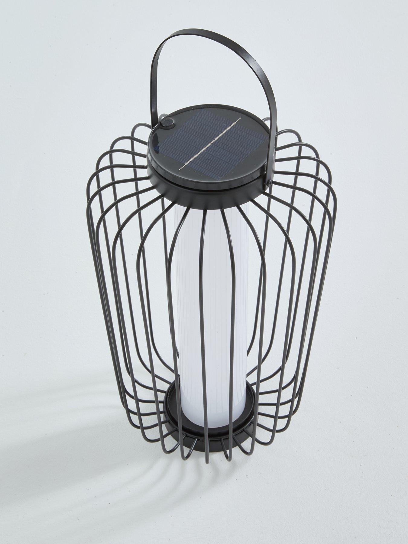 Image 4 of 6 of The Very Collection 40cm Cage Solar Lantern with USB Charge&nbsp;- Black