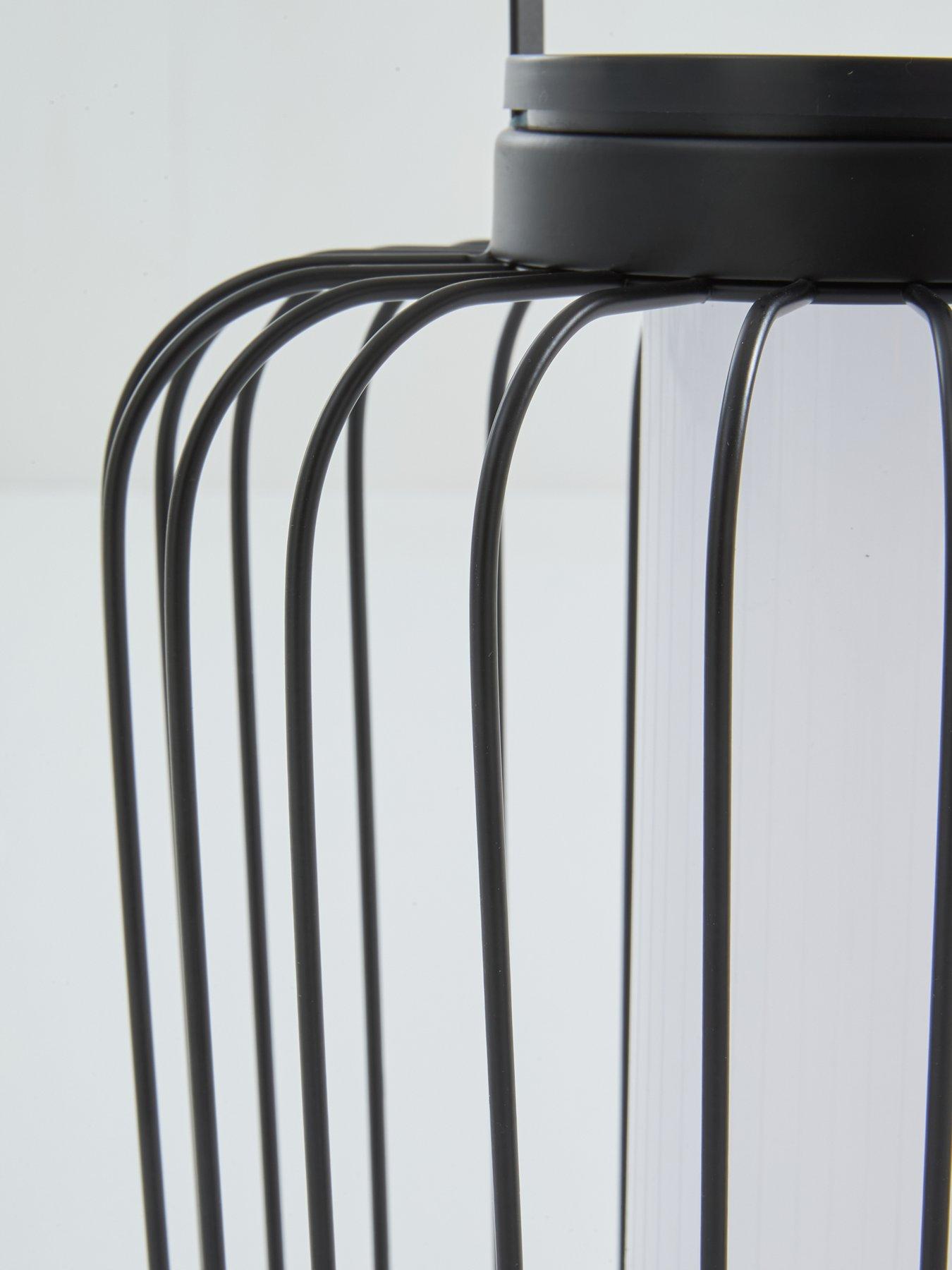 Image 6 of 6 of The Very Collection 40cm Cage Solar Lantern with USB Charge&nbsp;- Black