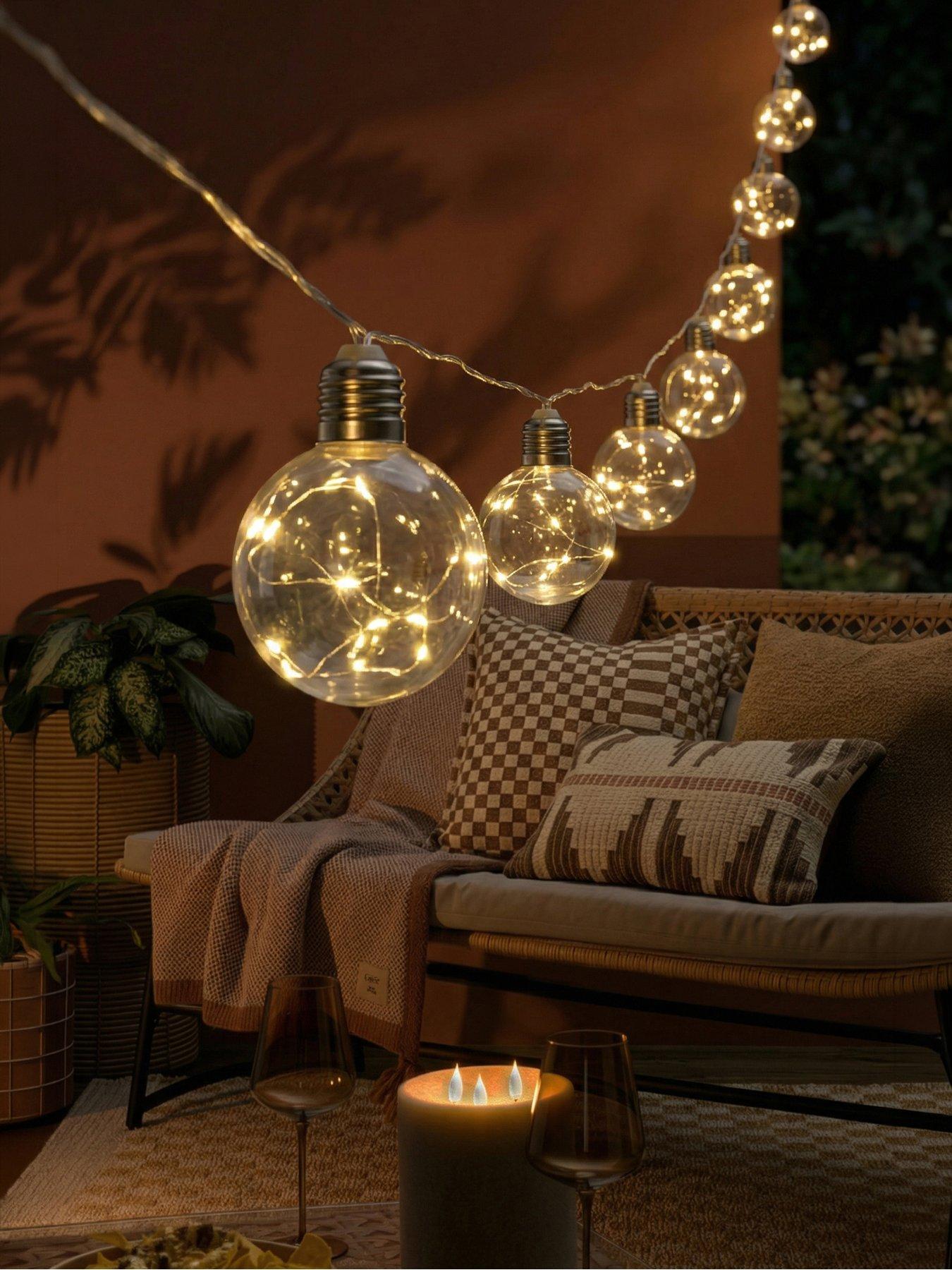The Very Collection Battery Operated Ball String Lights- Warm
