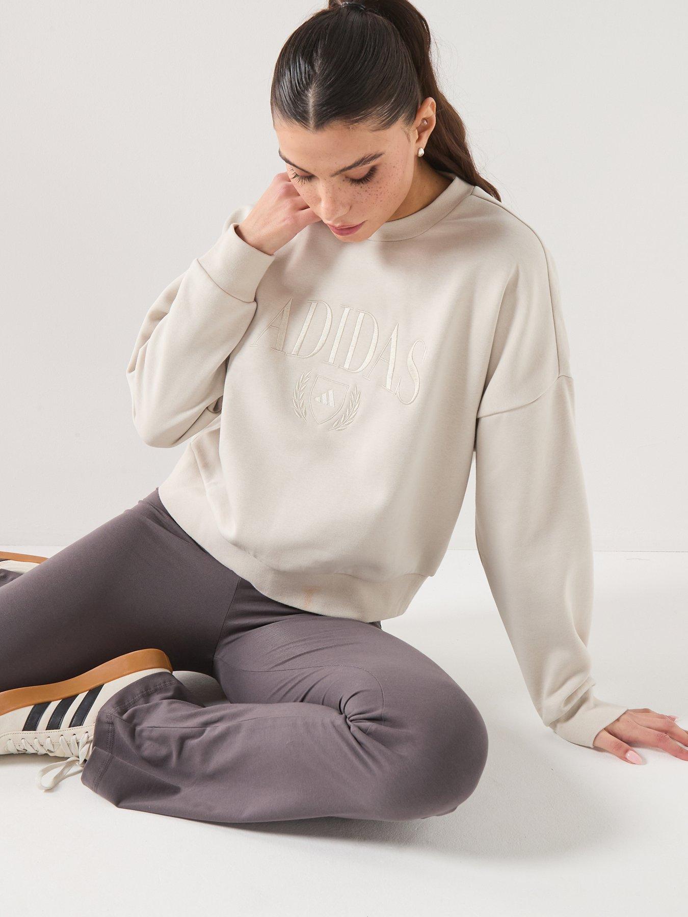 Image 4 of 5 of adidas Sportswear Womens Cozy Holiday Graphic Sweatshirt - Grey