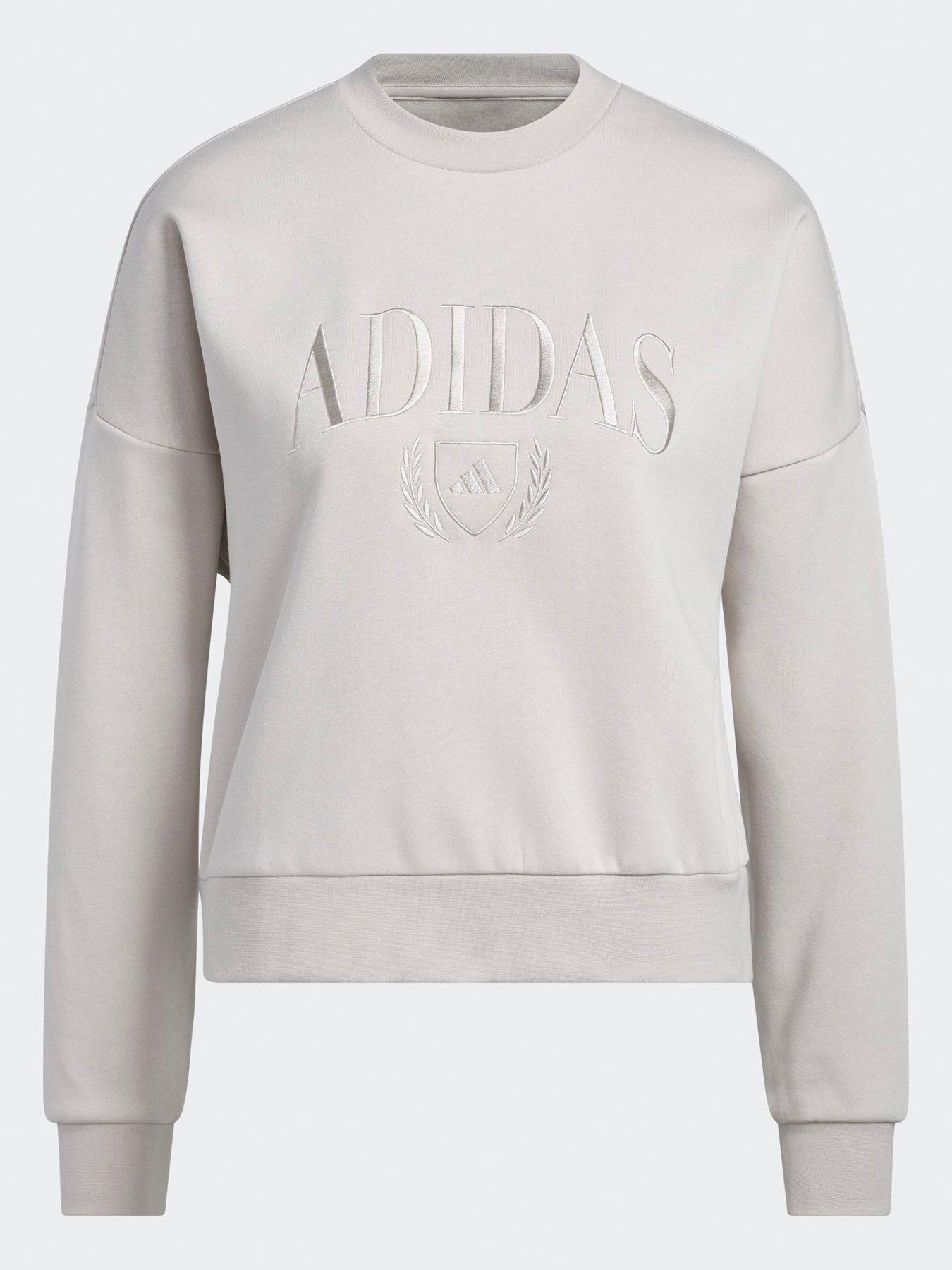 Image 5 of 5 of adidas Sportswear Womens Cozy Holiday Graphic Sweatshirt - Grey