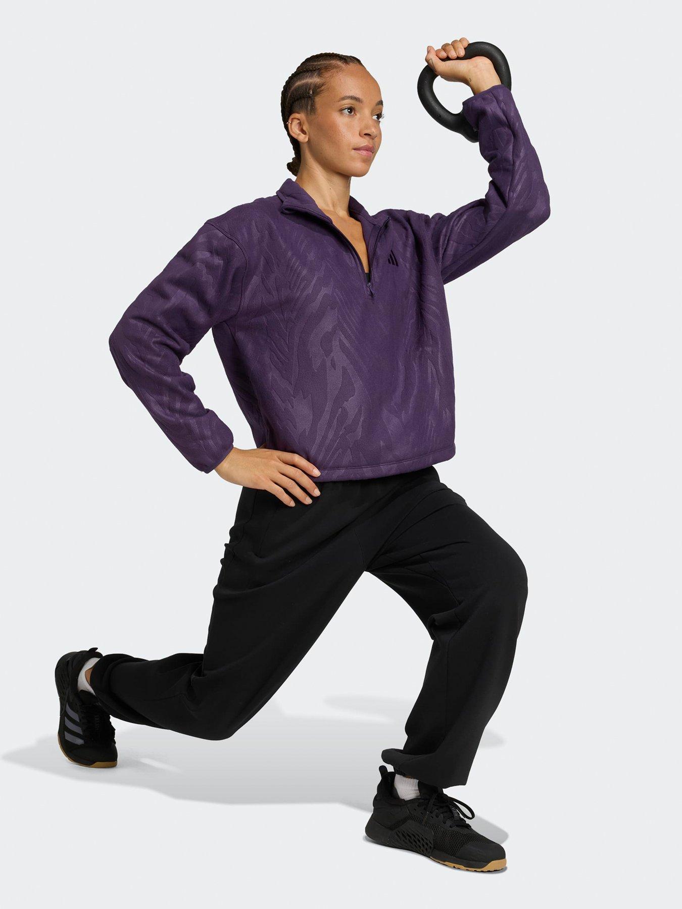 Image 3 of 6 of adidas Womens Training Printed Polarfleece - Purple