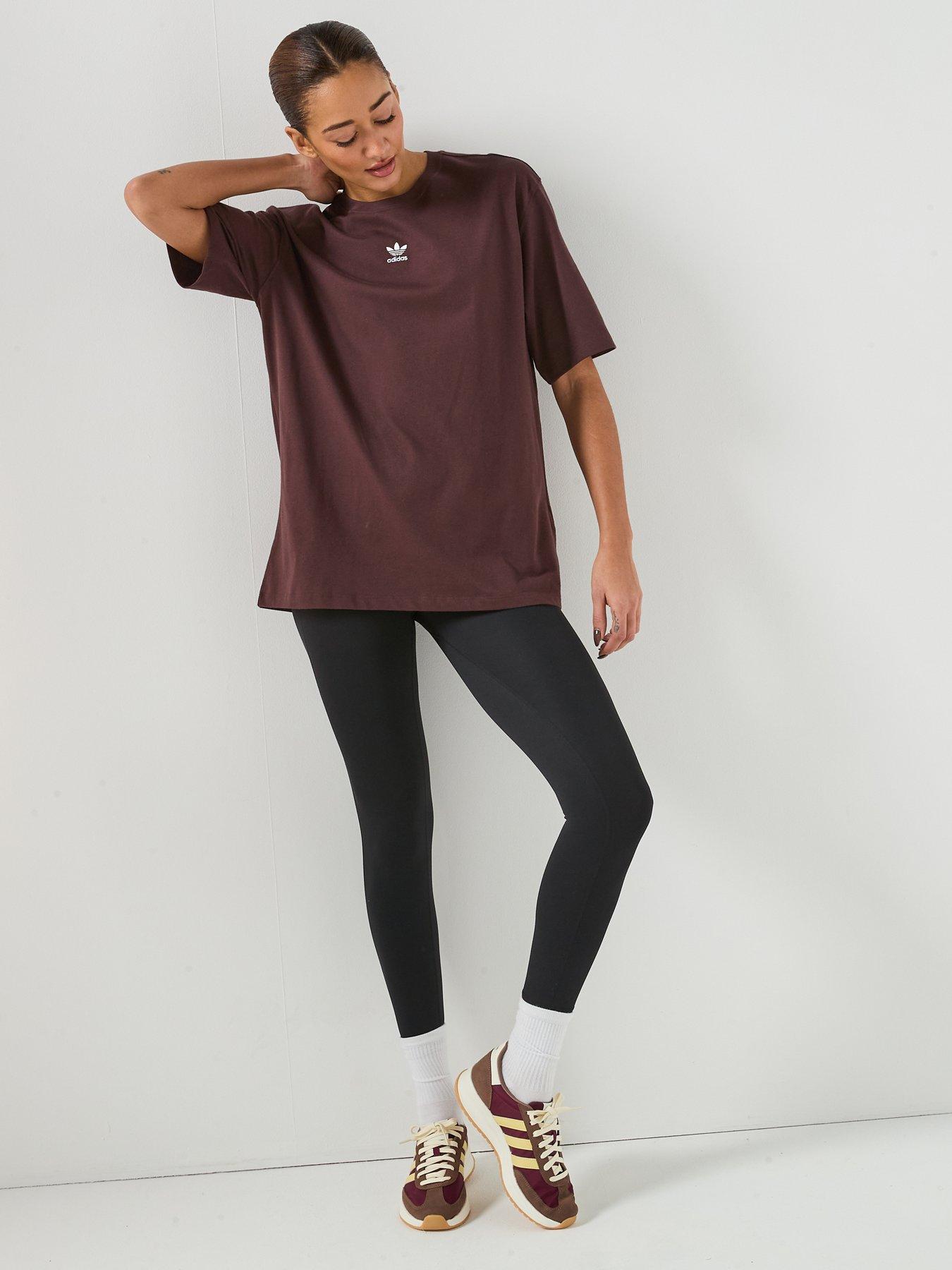 Image 3 of 5 of adidas Originals Women's Trefoil Essentials Boyfriend T-Shirt - Brown