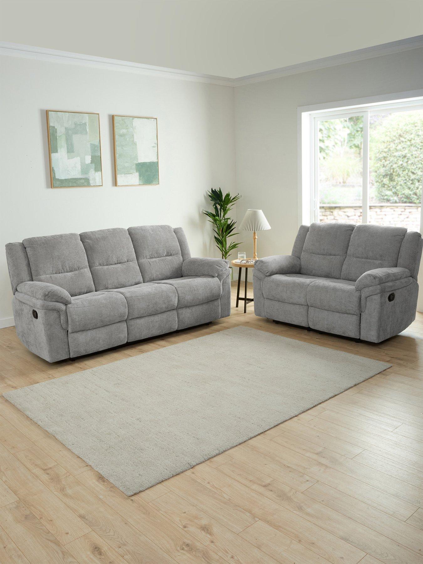 The Very Collection Albion 3 + 2 Seater Fabric Manual Recliner Sofa Set