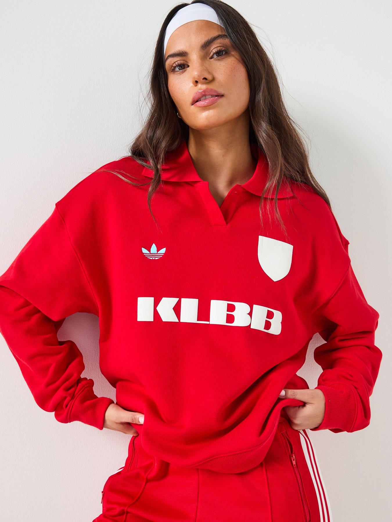 Adidas Originals Womens Graphic Football Sweatshirt - Red