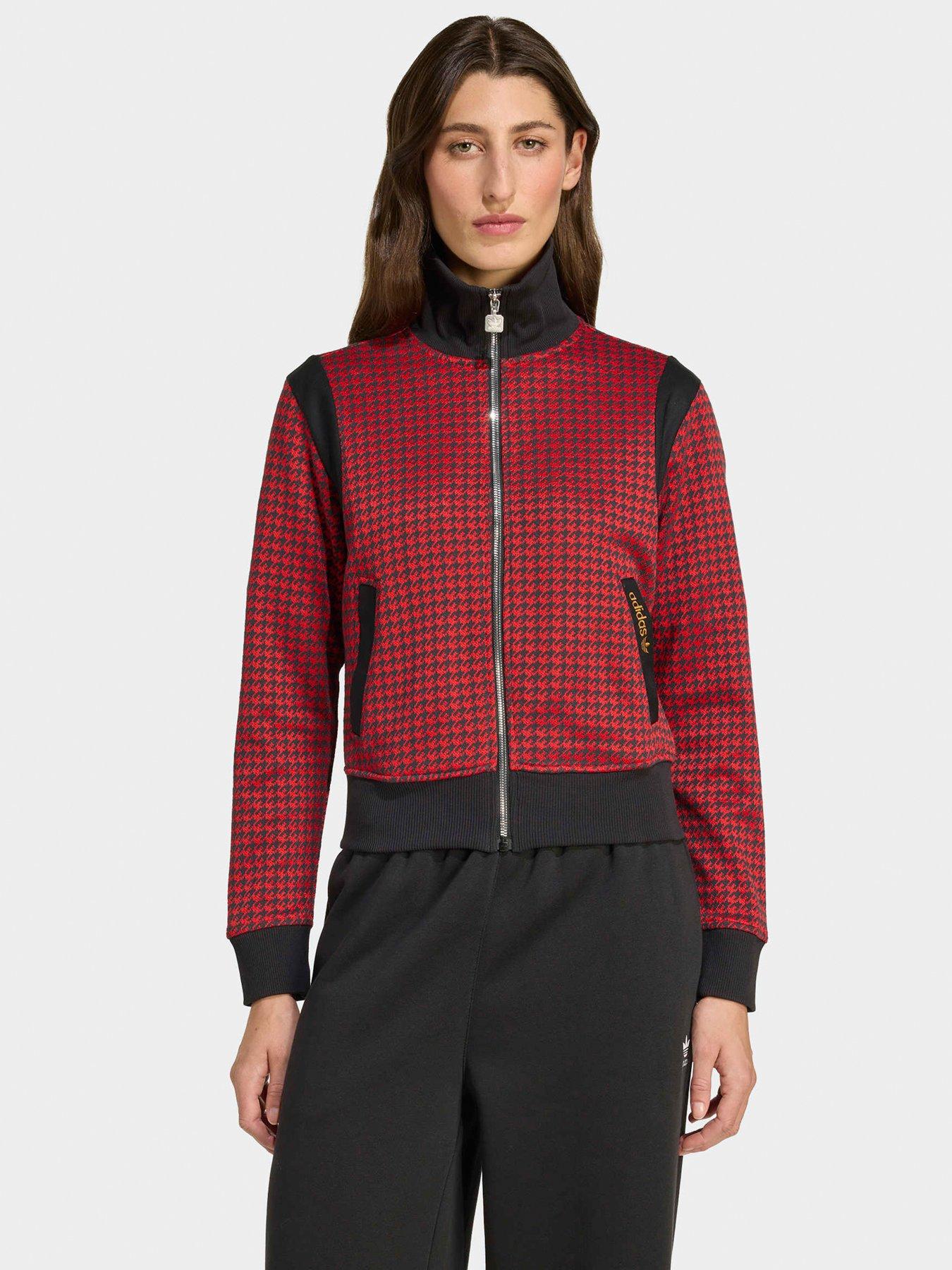Adidas Originals Womens Houndstooth Tracksuit & Top - Red