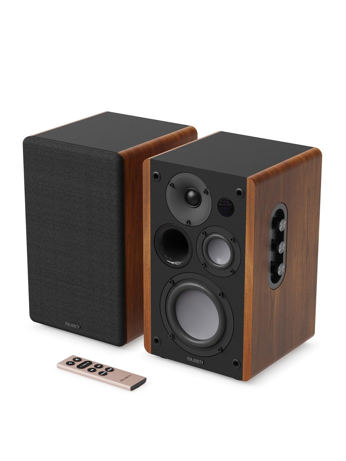 Majority D100 Bookshelf Speaker Uk - Brown/Black