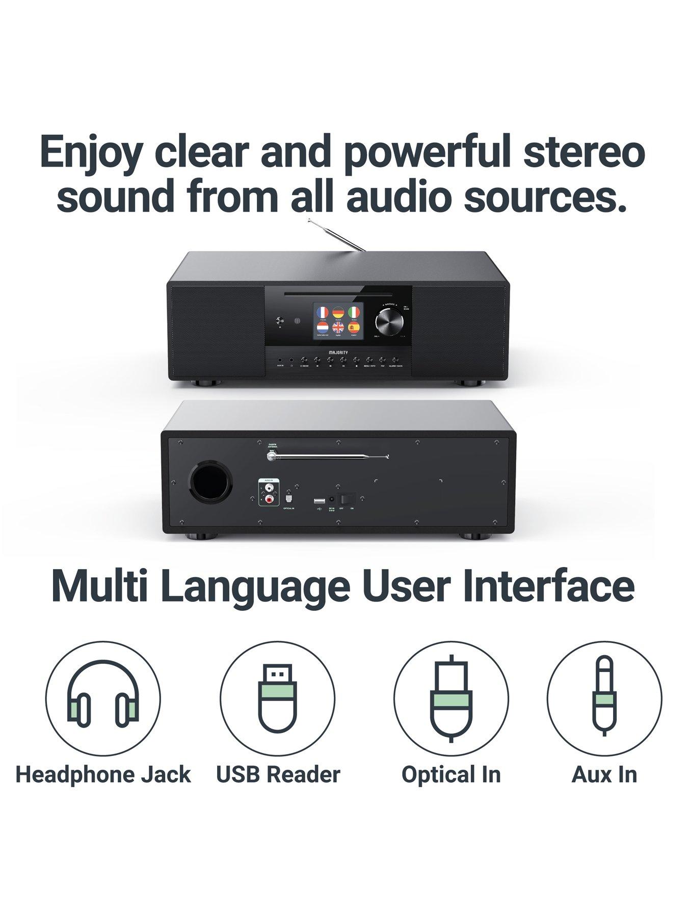 Image 6 of 8 of Majority Quadriga DAB+/Internet Radio with Bluetooth and CD Player