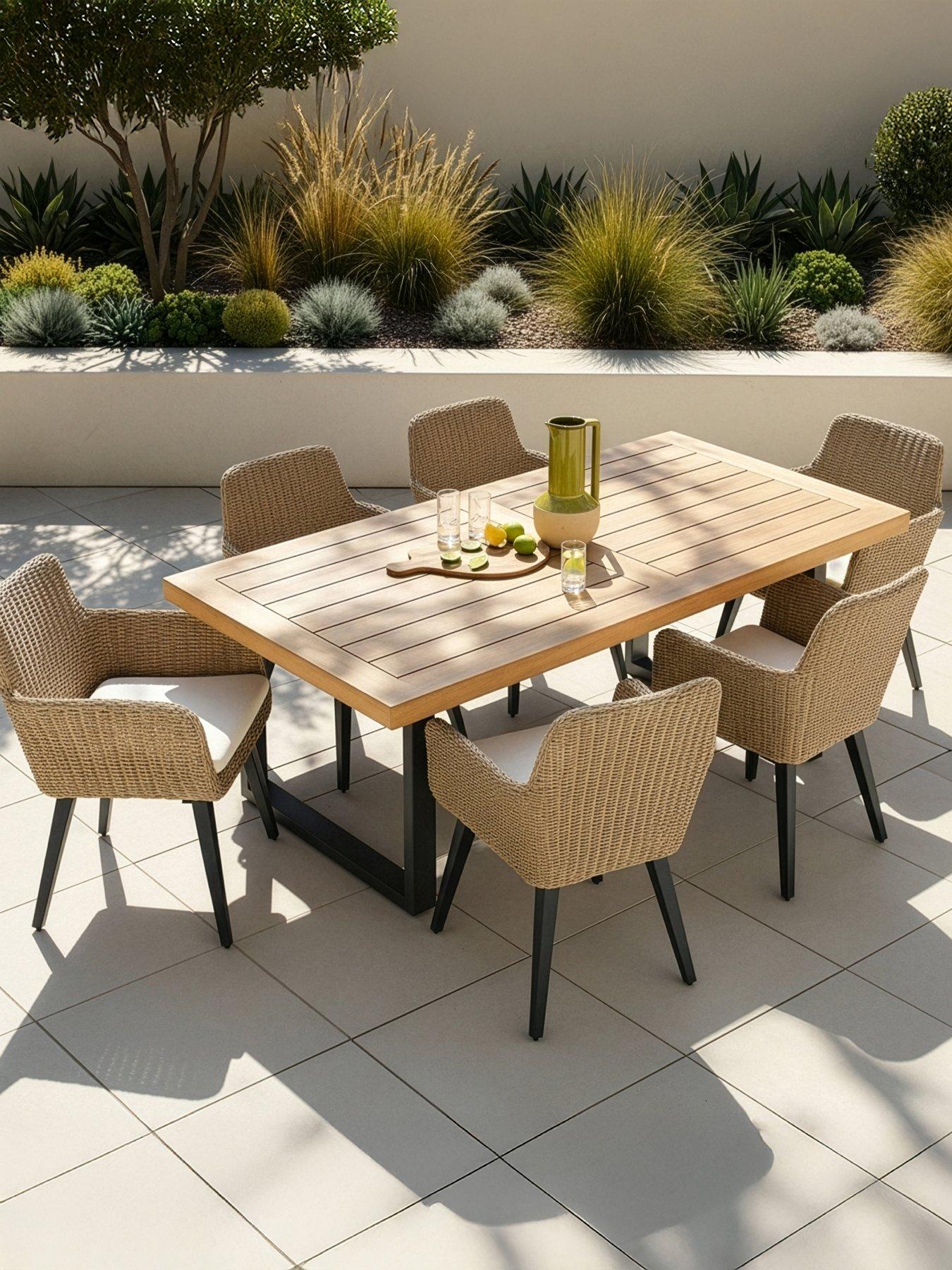 Image 1 of 7 of The Very Collection Capri 6-Seater Outdoor&nbsp;Dining Set