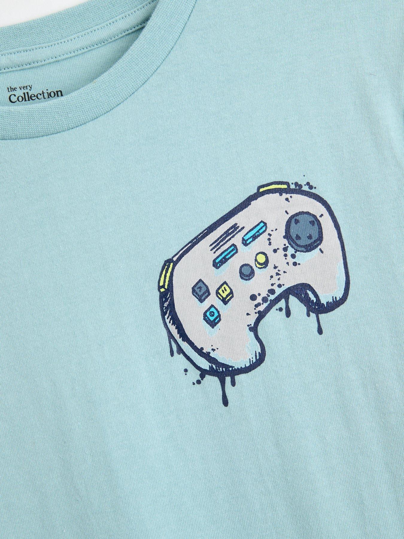 Image 3 of 4 of The Very Collection Boys Shortie Pyjama Set - Blue
