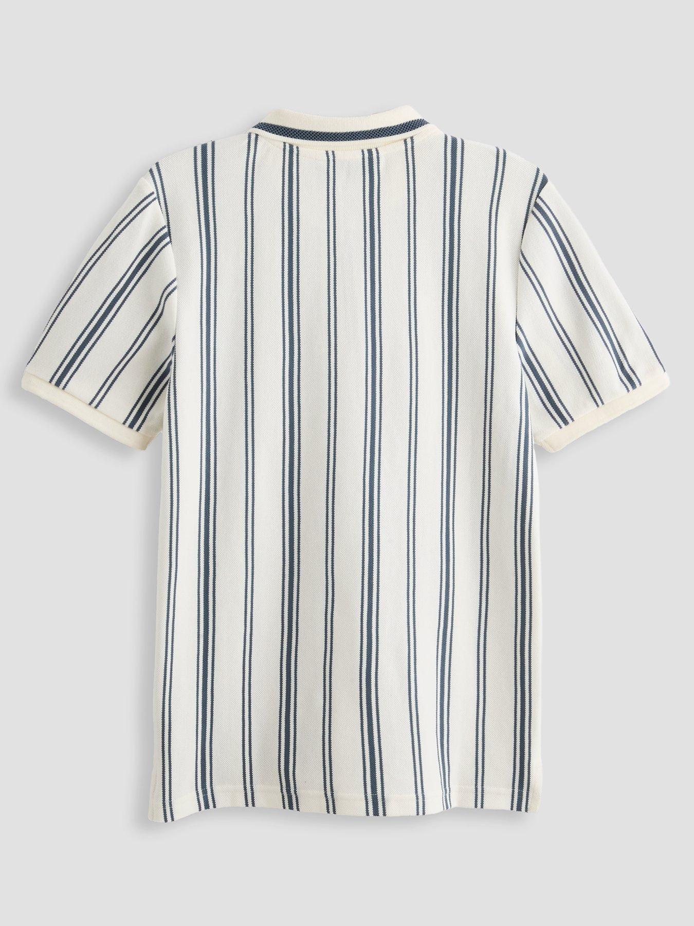 Image 2 of 4 of The Very Collection Boys Zip Up Stripe Polo - Multi