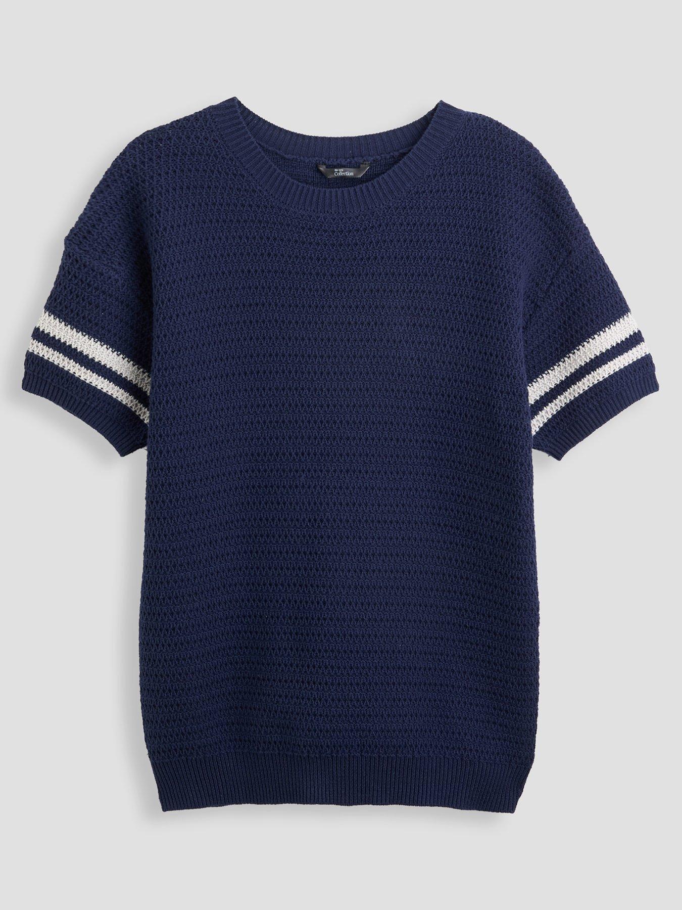 The Very Collection Boys Knitted Stripe Detail Top - Multi